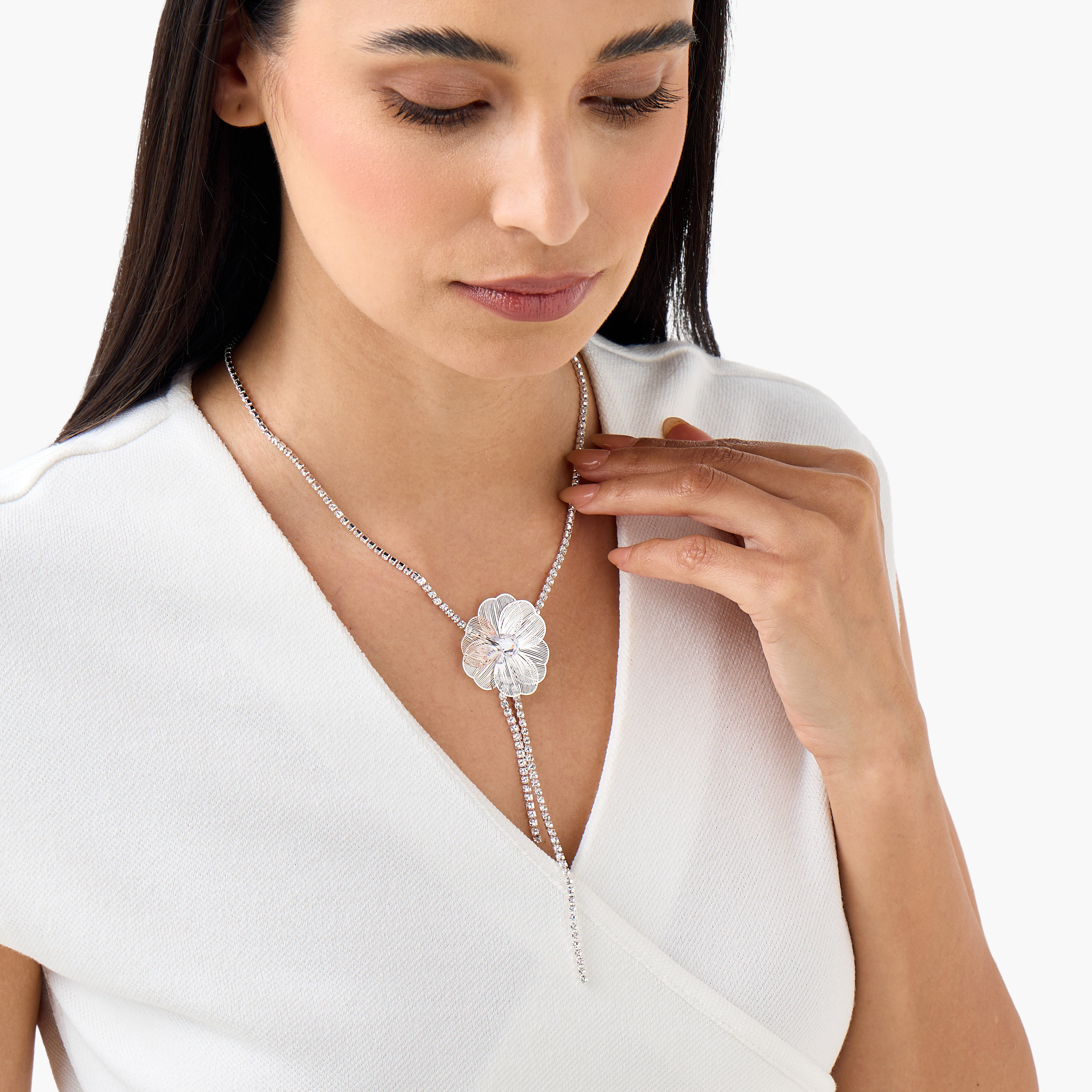 Metallic Pendant Necklace with Lobster Clasp Closure-women-watchesandjewellery-jewellery-necklacesandpendants-image-2