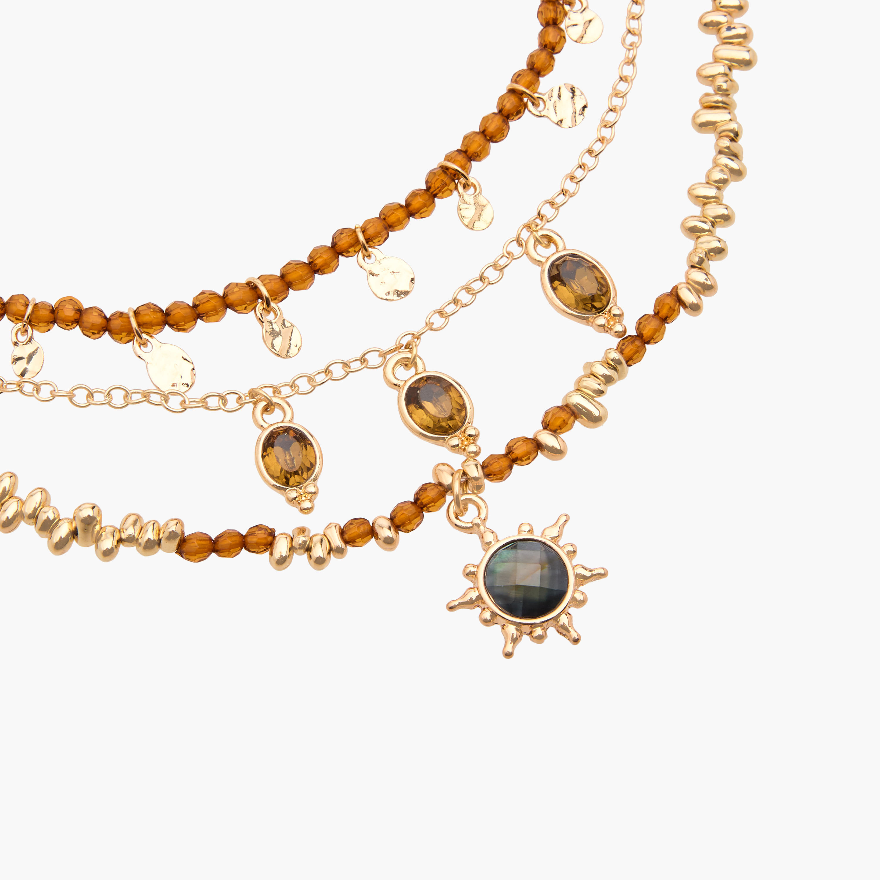 Metal Layered Necklace with Bead Embellishment-women-watchesandjewellery-jewellery-necklacesandpendants-image-5