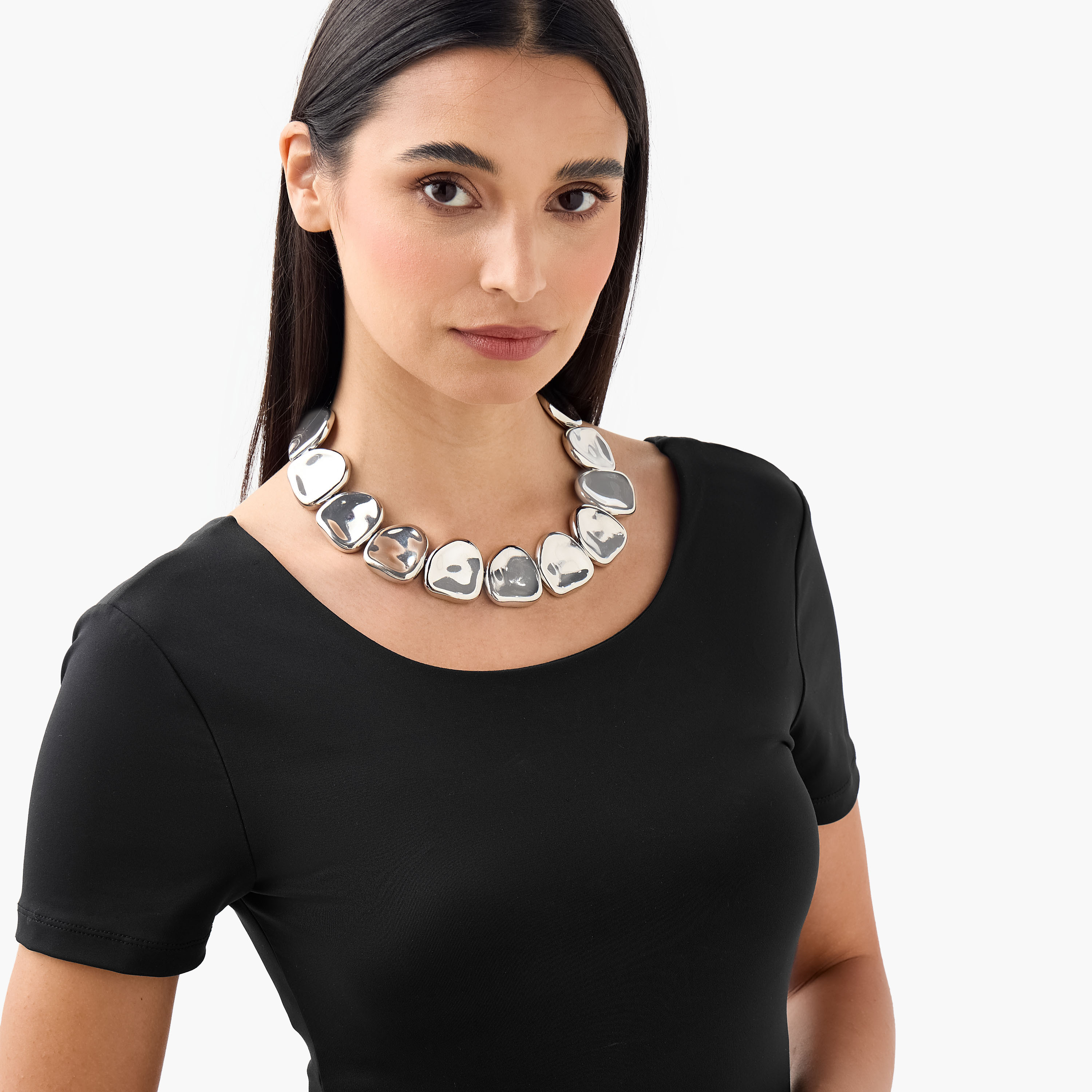 Silver Finish Necklace with Orb Design-women-watchesandjewellery-jewellery-necklacesandpendants-image-2