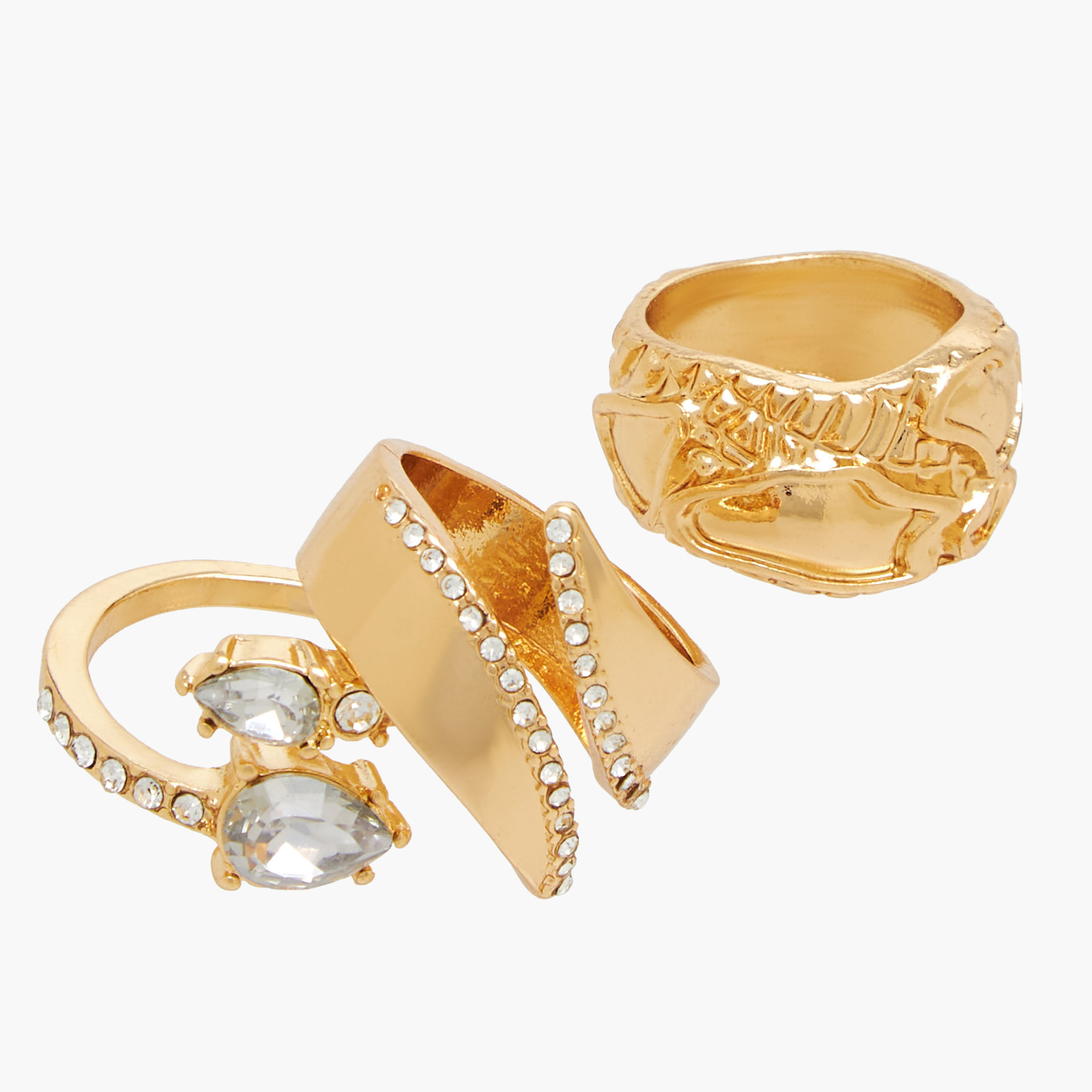 Pack of 3 - Metallic Ring-women-watchesandjewellery-jewellery-rings-image-3