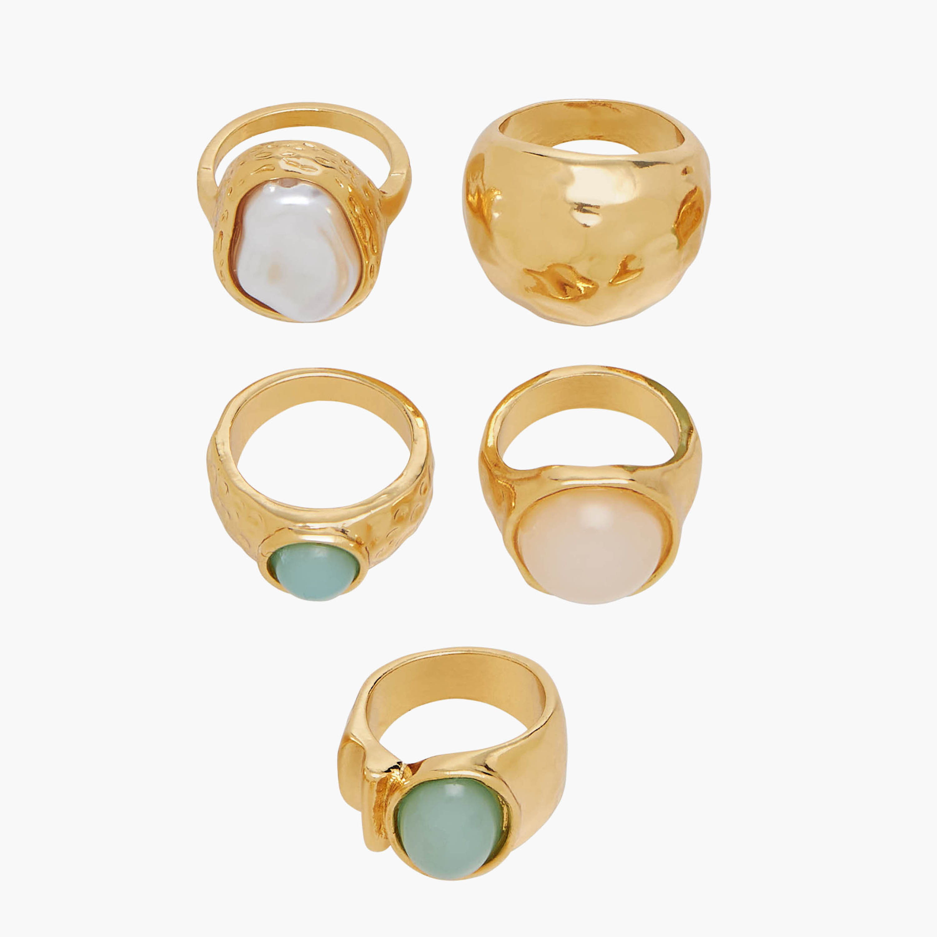 Pack of 5 - Metallic Ring-women-watchesandjewellery-jewellery-rings-image-1