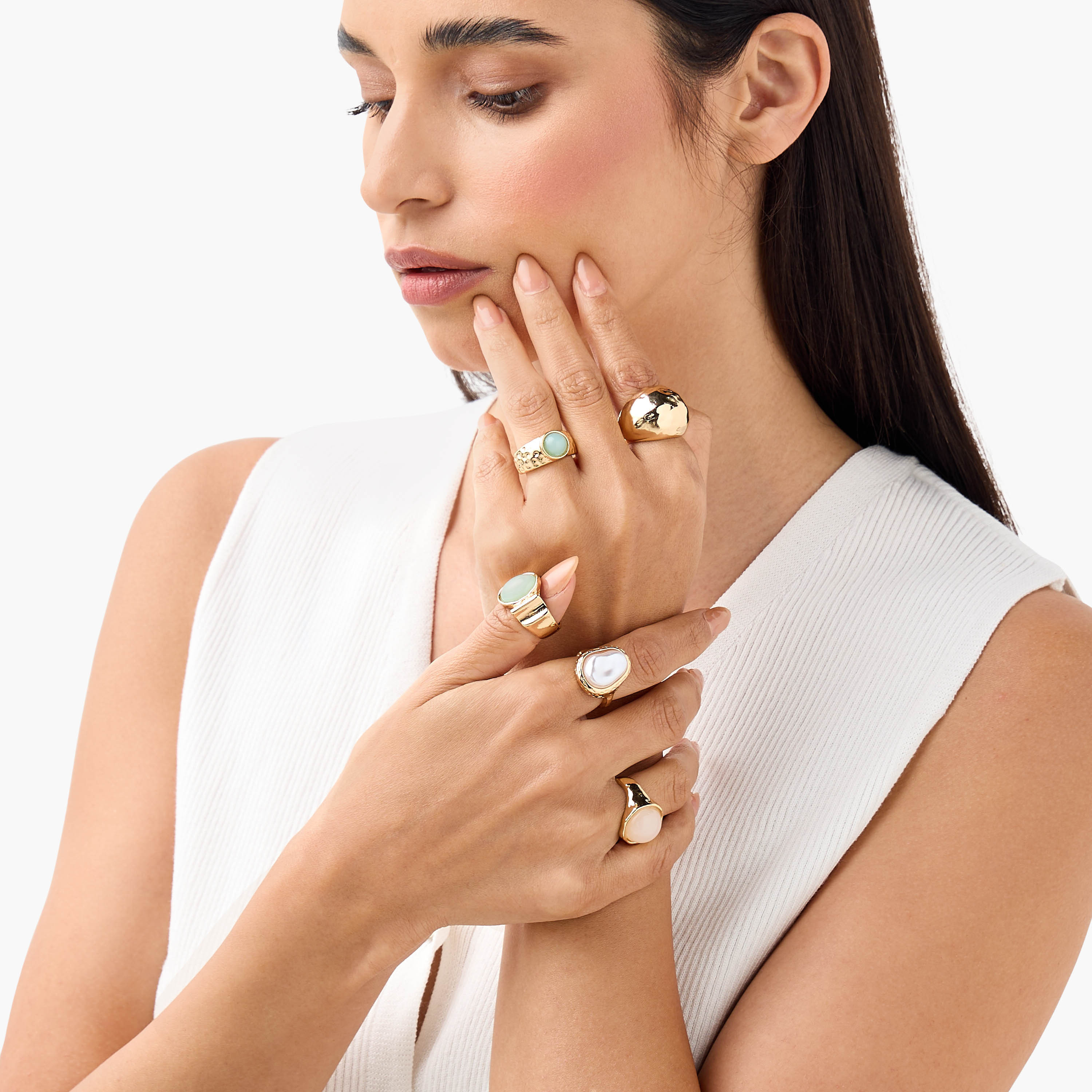 Pack of 5 - Metallic Ring-women-watchesandjewellery-jewellery-rings-image-2