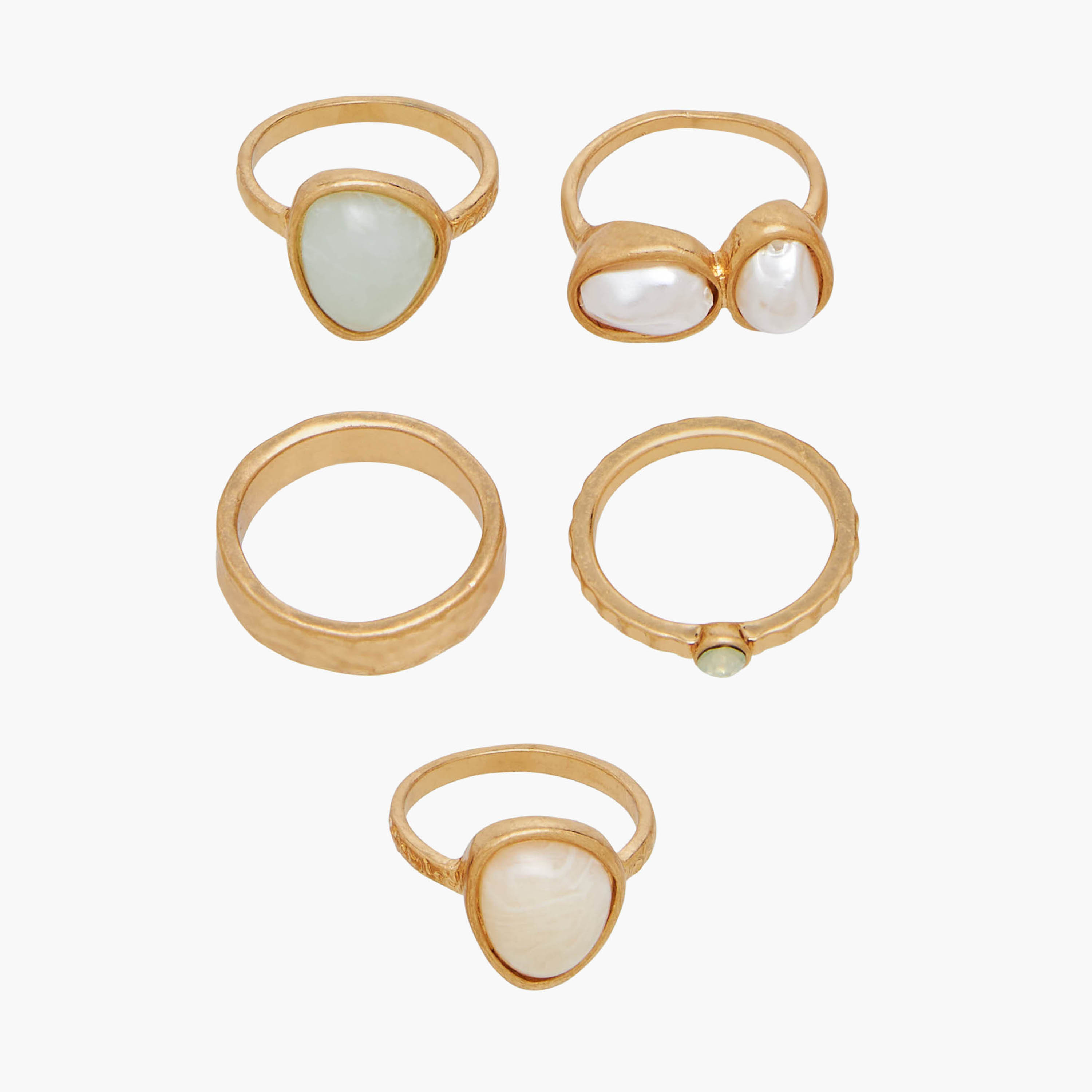 Pack of 5 - Metallic Ring-women-watchesandjewellery-jewellery-rings-image-1