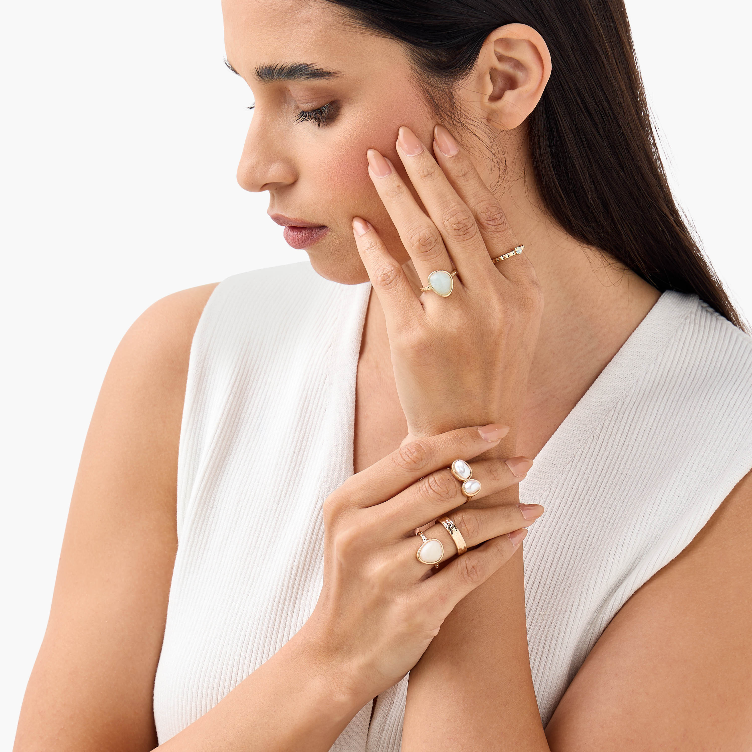 Pack of 5 - Metallic Ring-women-watchesandjewellery-jewellery-rings-image-2