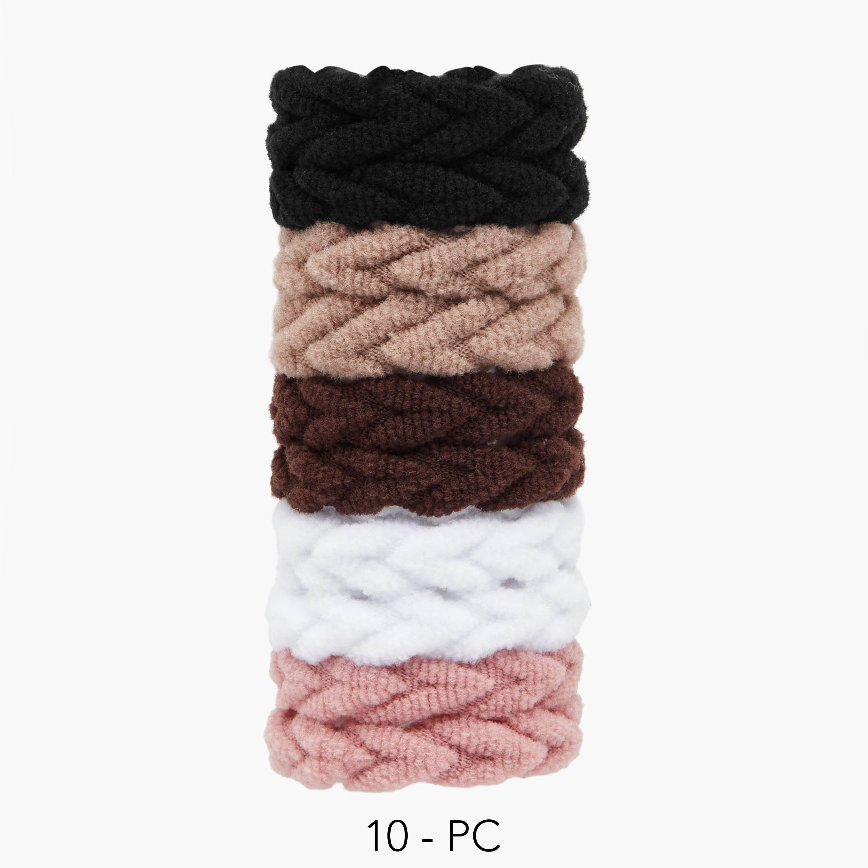 Pack of 10 Elastane Hair Scrunchie-women-hairaccessories-scrunchies-image-1