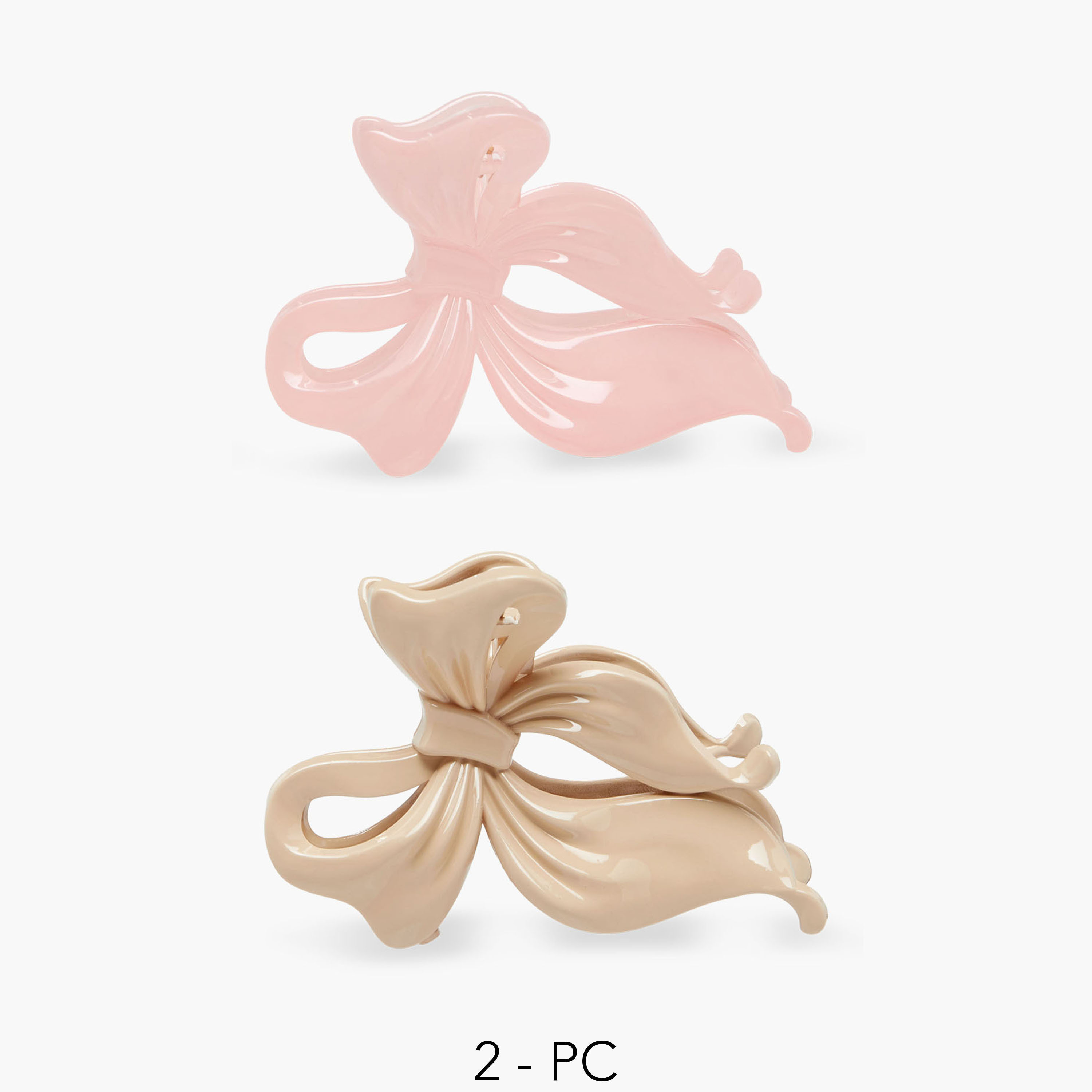 Pack of 2 - Bow Shaped Hair Clamp-women-hairaccessories-clamps-image-1
