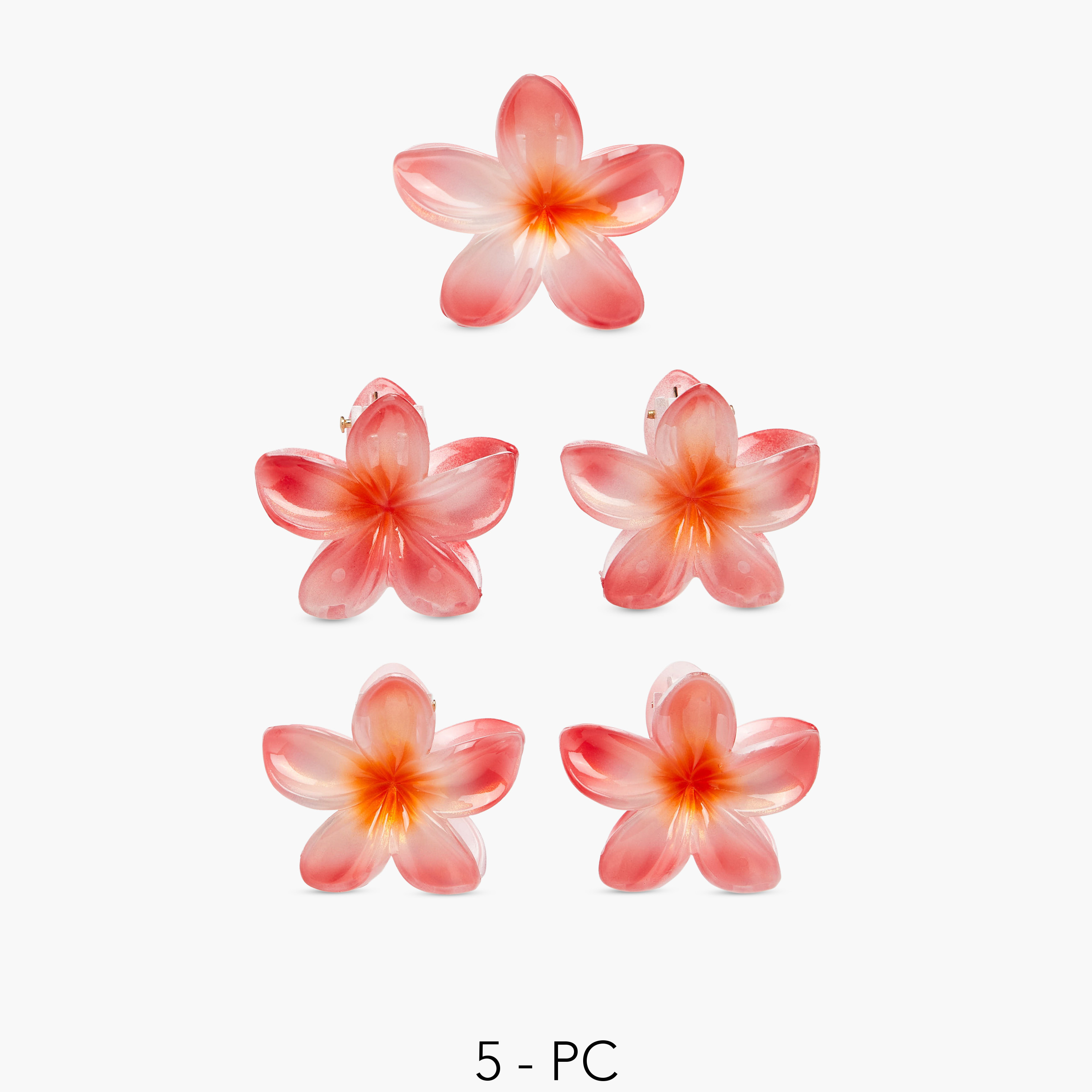 Pack of 5 Floral Hair Clamps-women-hairaccessories-clips-image-1