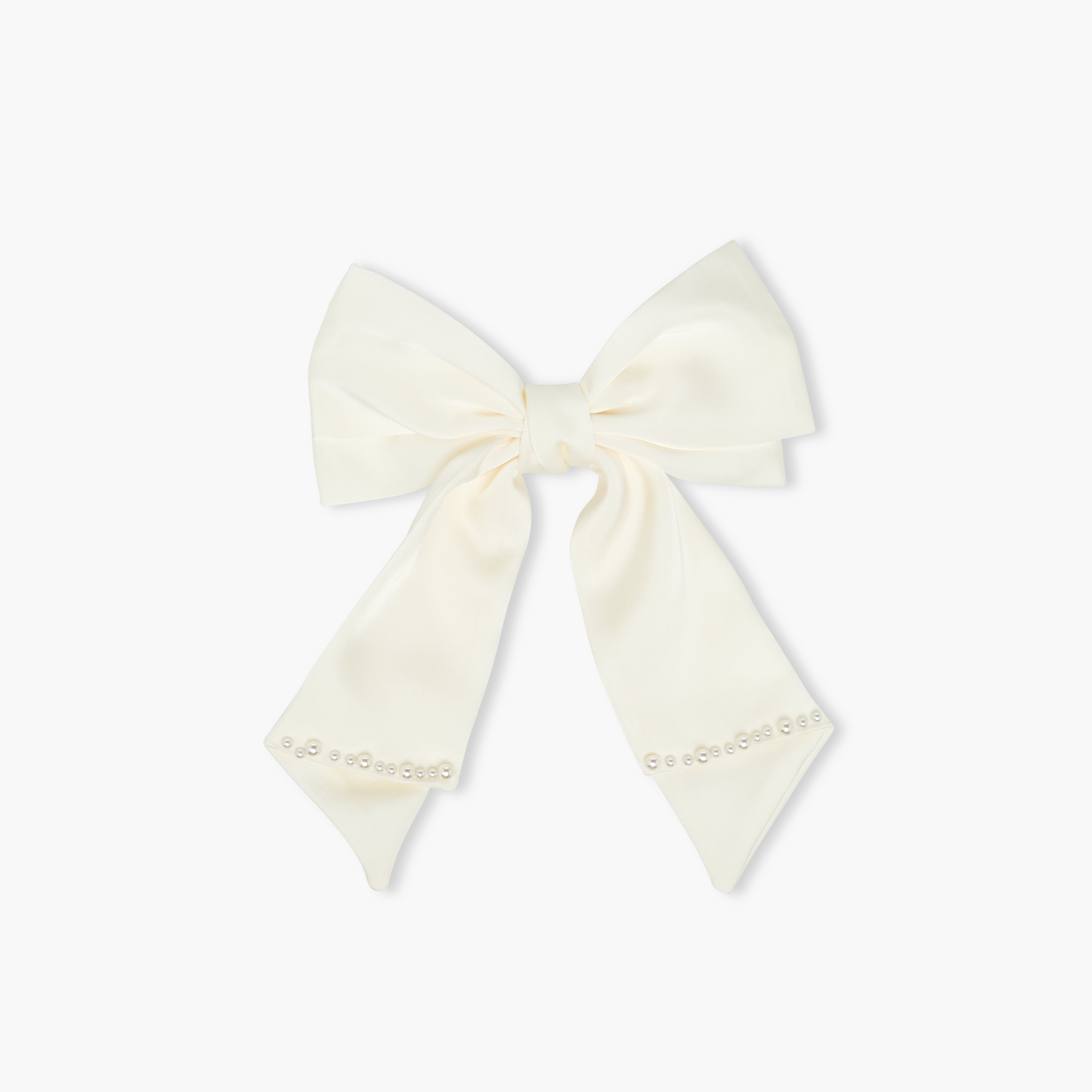 Bow Barrette Hair Clip with Pearl Trim-women-hairaccessories-clips-image-1