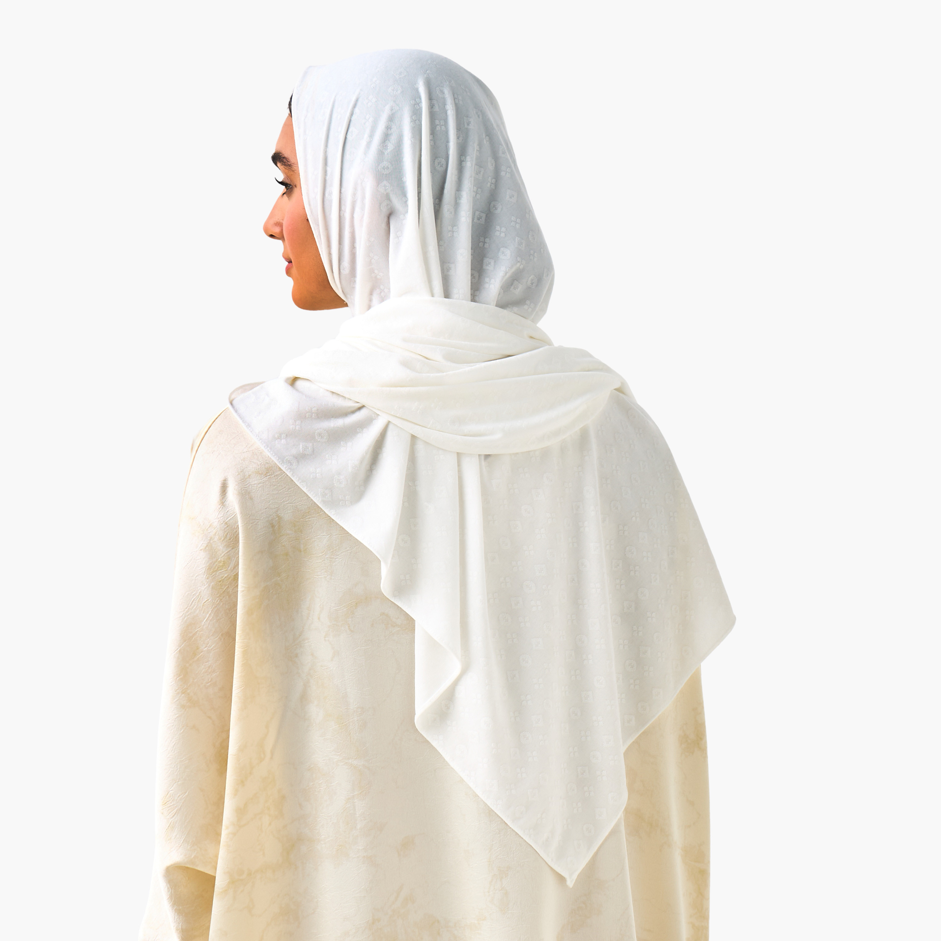 Hijab Jacquard Cream-women-winterwear-scarves-image-5