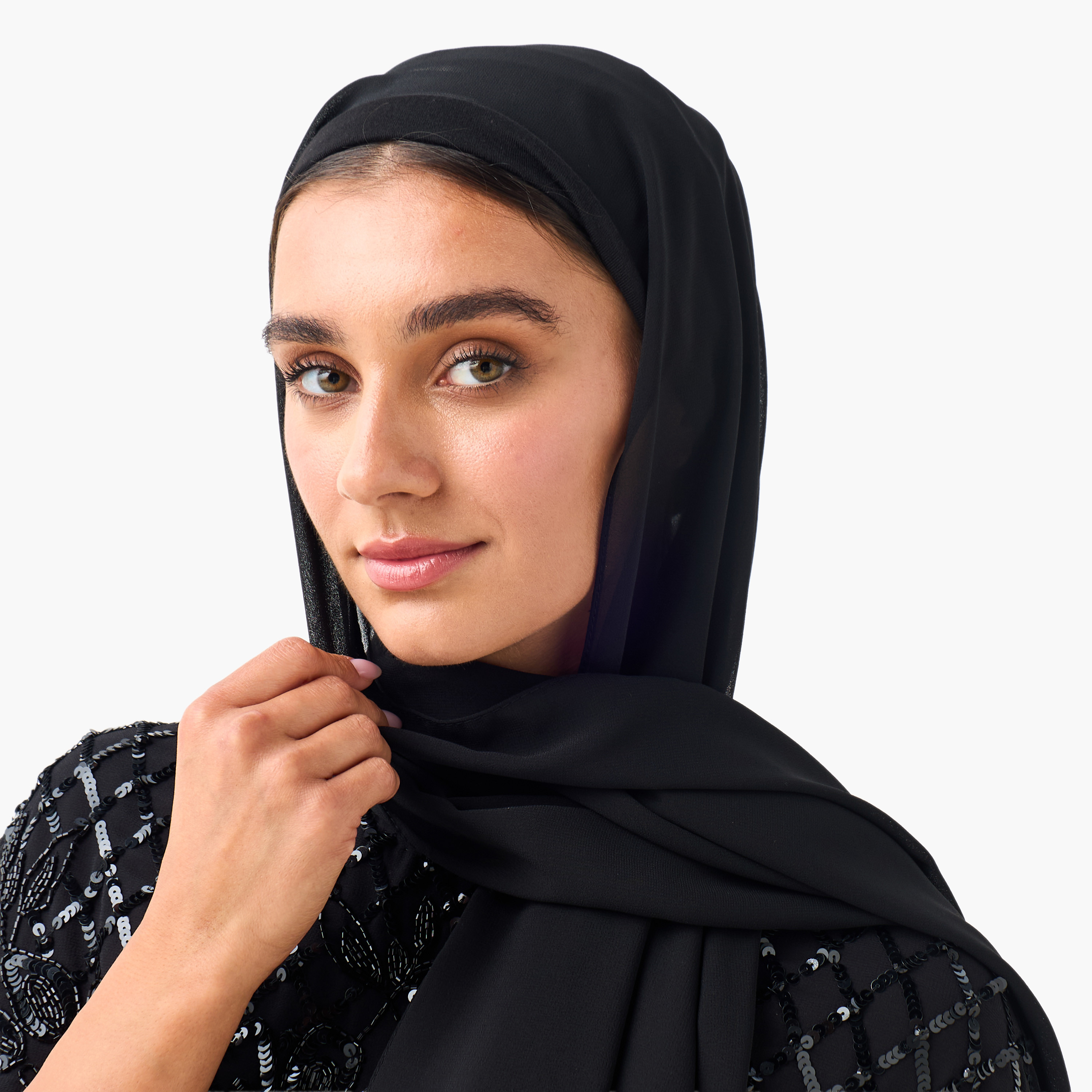 Hijab Textured Black-women-winterwear-scarves-image-5