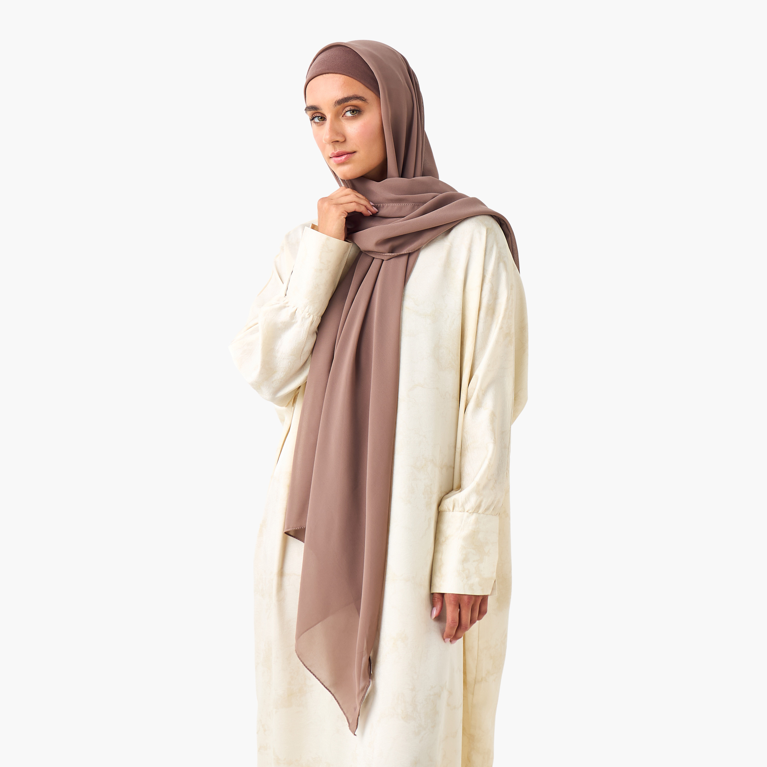 Hijab Textured Black-women-winterwear-scarves-image-1