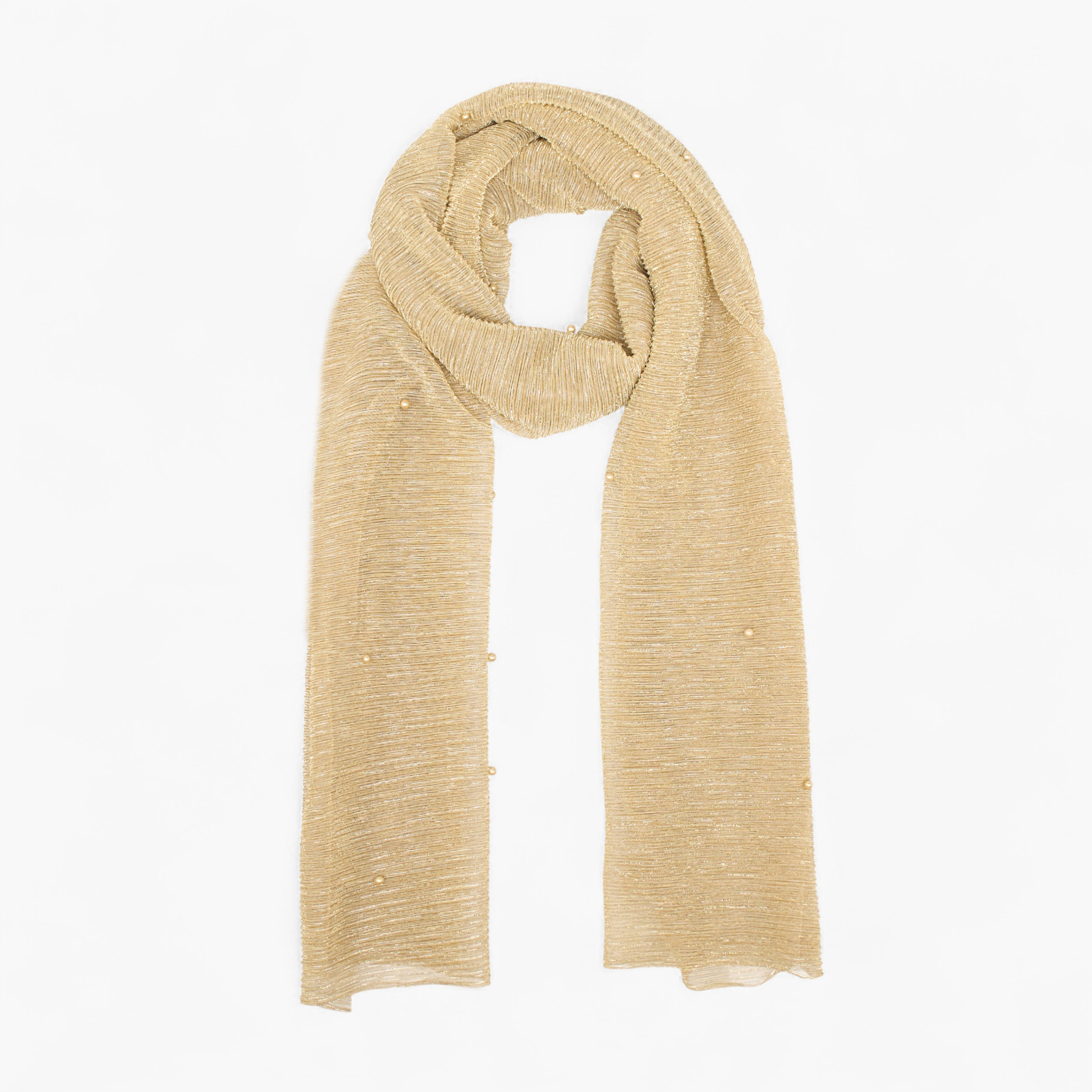 Scarf Lurex Pearl Embellishment-women-winterwear-scarves-image-1