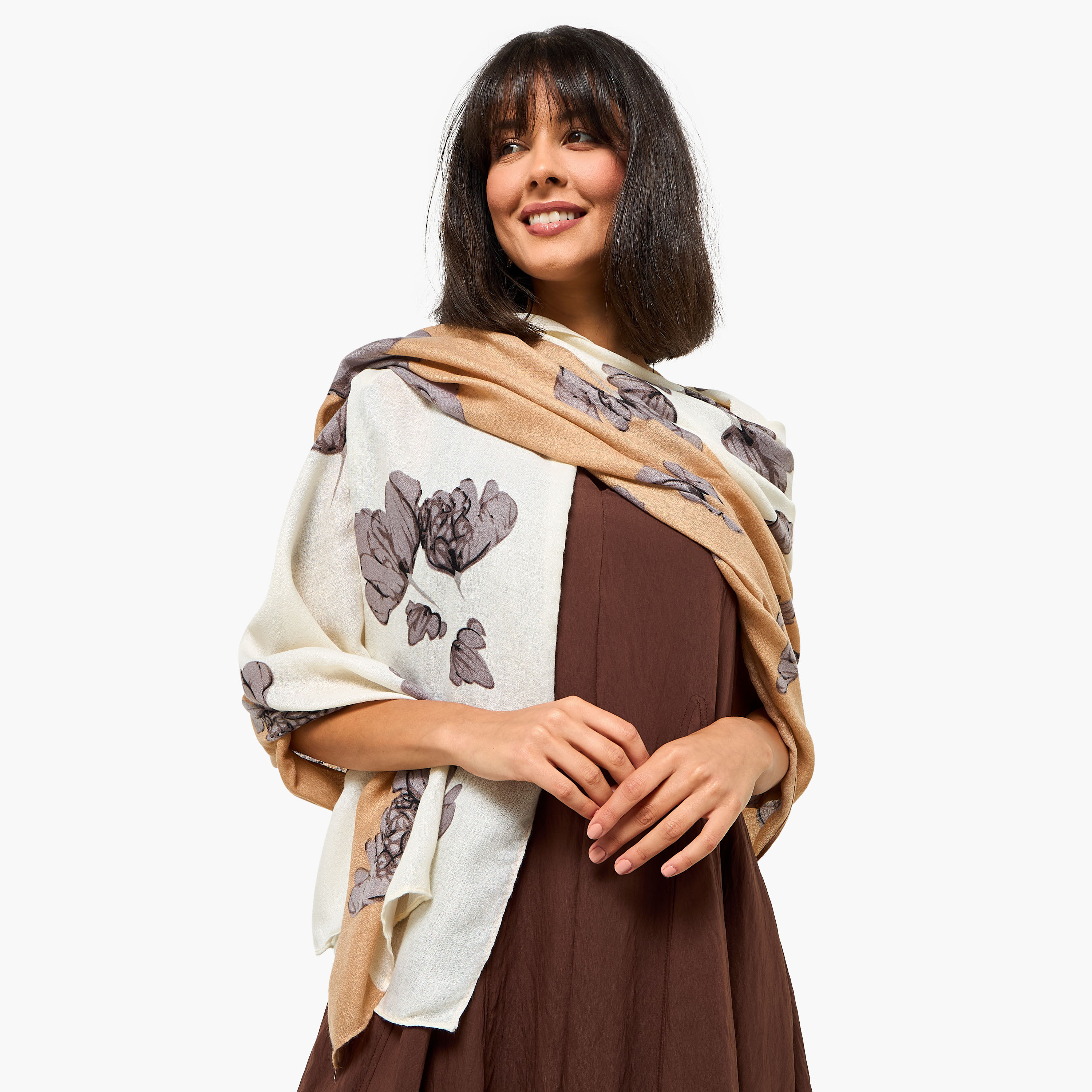 Scarf Floral Print Multicolour-women-winterwear-scarves-image-2