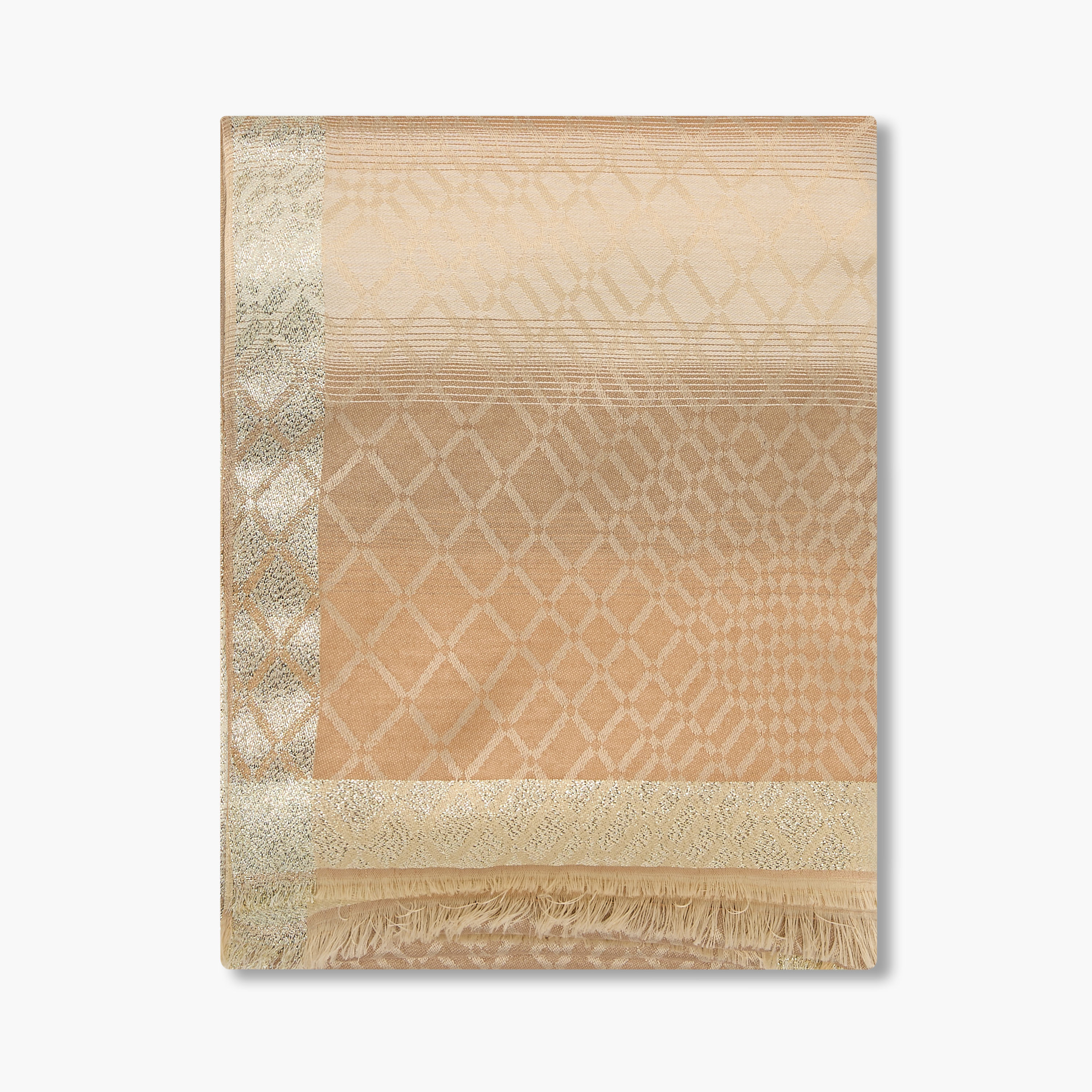 Ombre Scarf with Geometric Print-women-winterwear-scarves-image-3