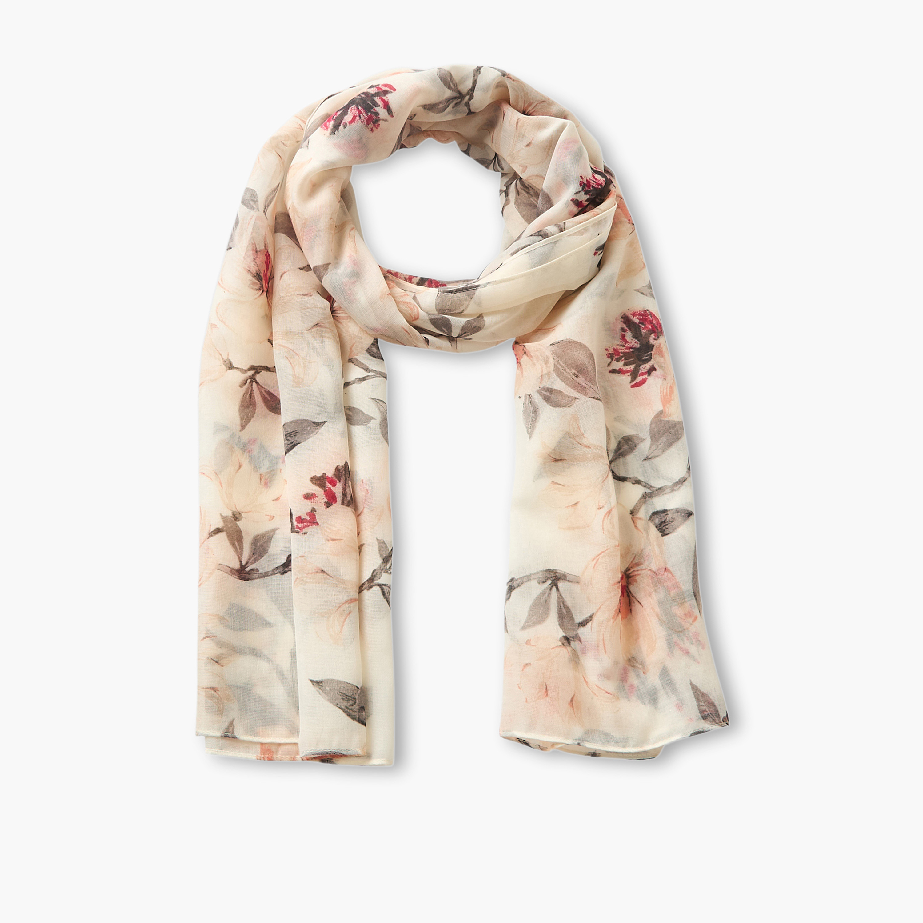 Scarf Floral Print Multicolour-women-winterwear-scarves-image-1