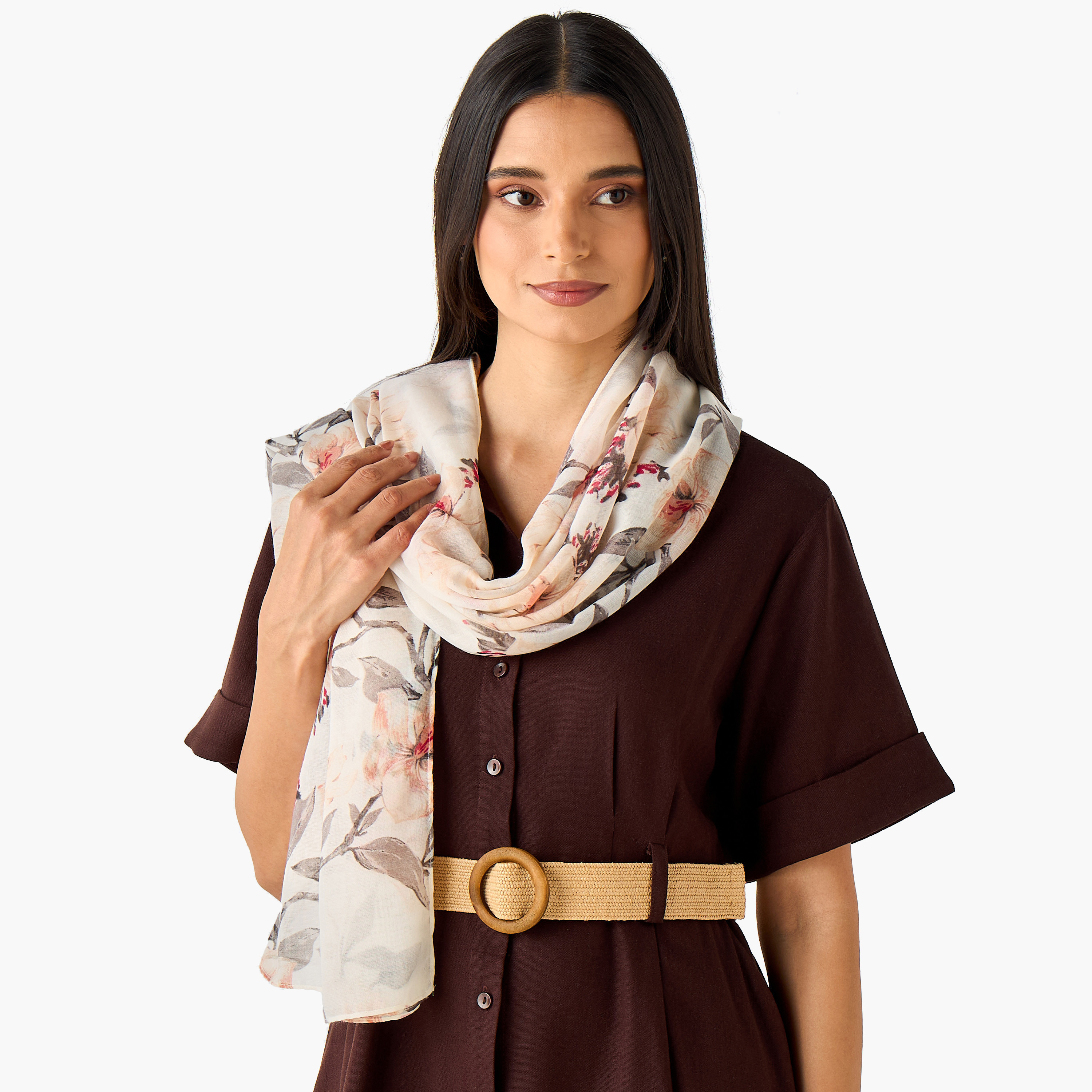 Scarf Floral Print Multicolour-women-winterwear-scarves-image-2