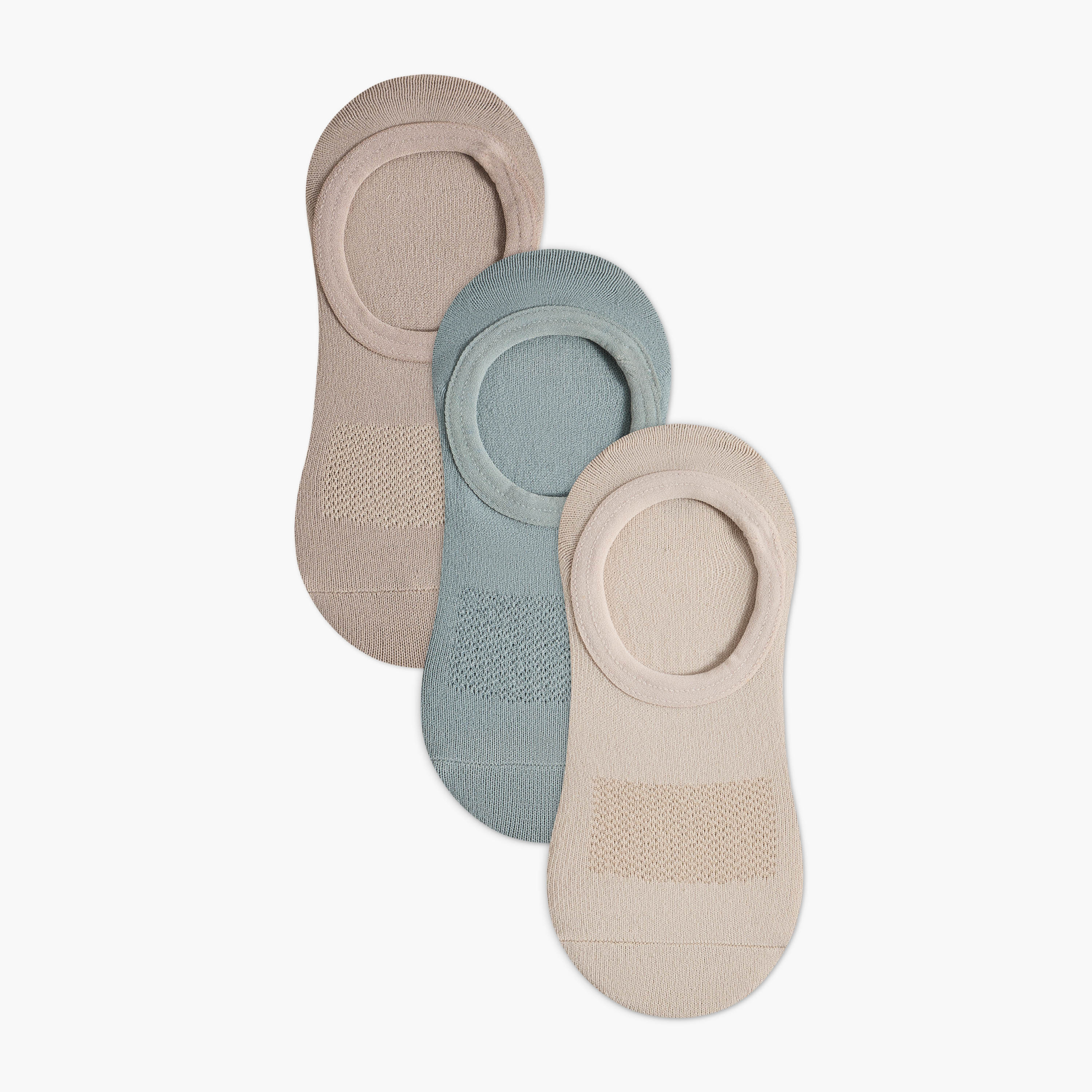 Pack of 3 No Show Trainer Liners Microfibre-women-socksandstockings-image-1