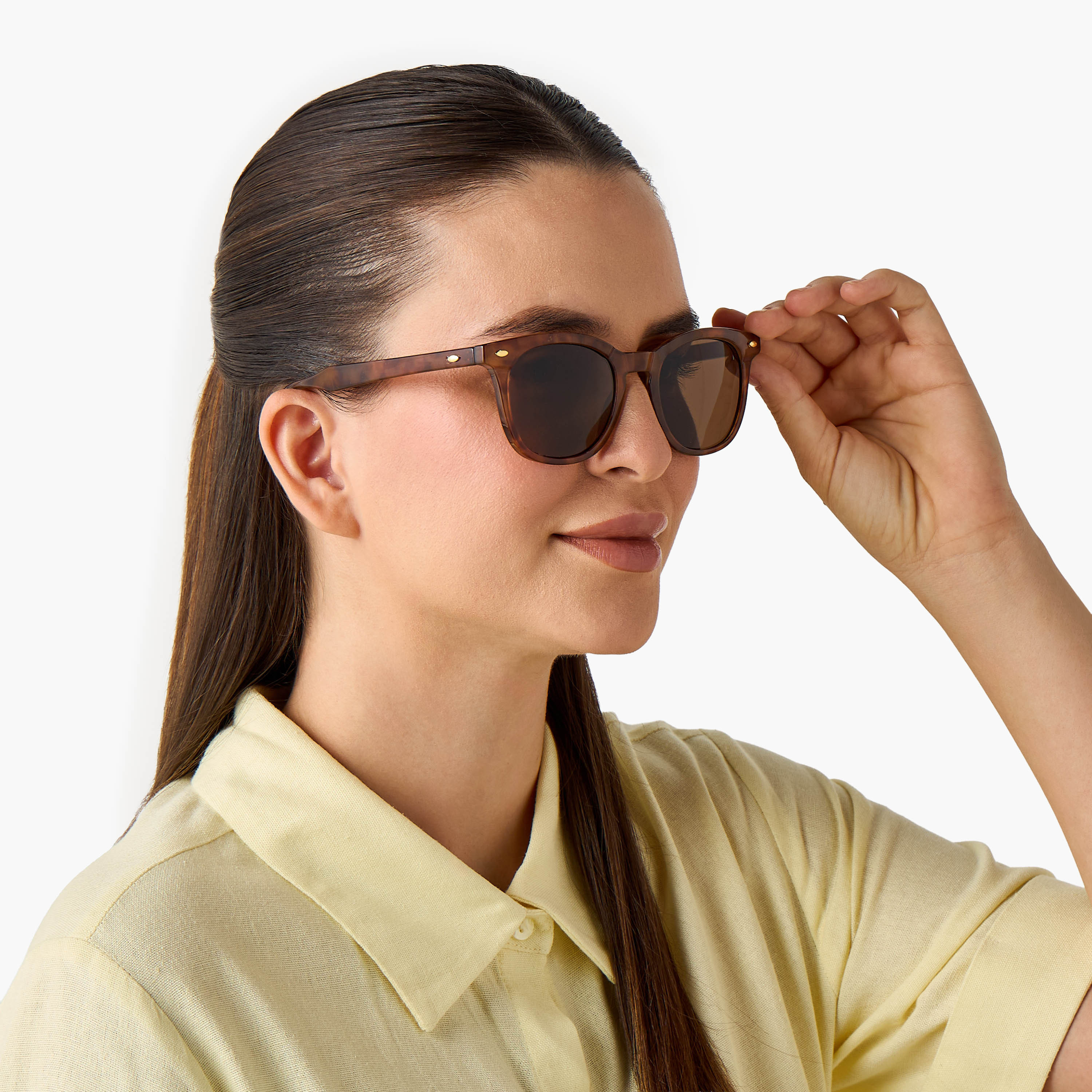 Sunglasses Square UV Protection Brown Lens-women-sunglasses-image-2
