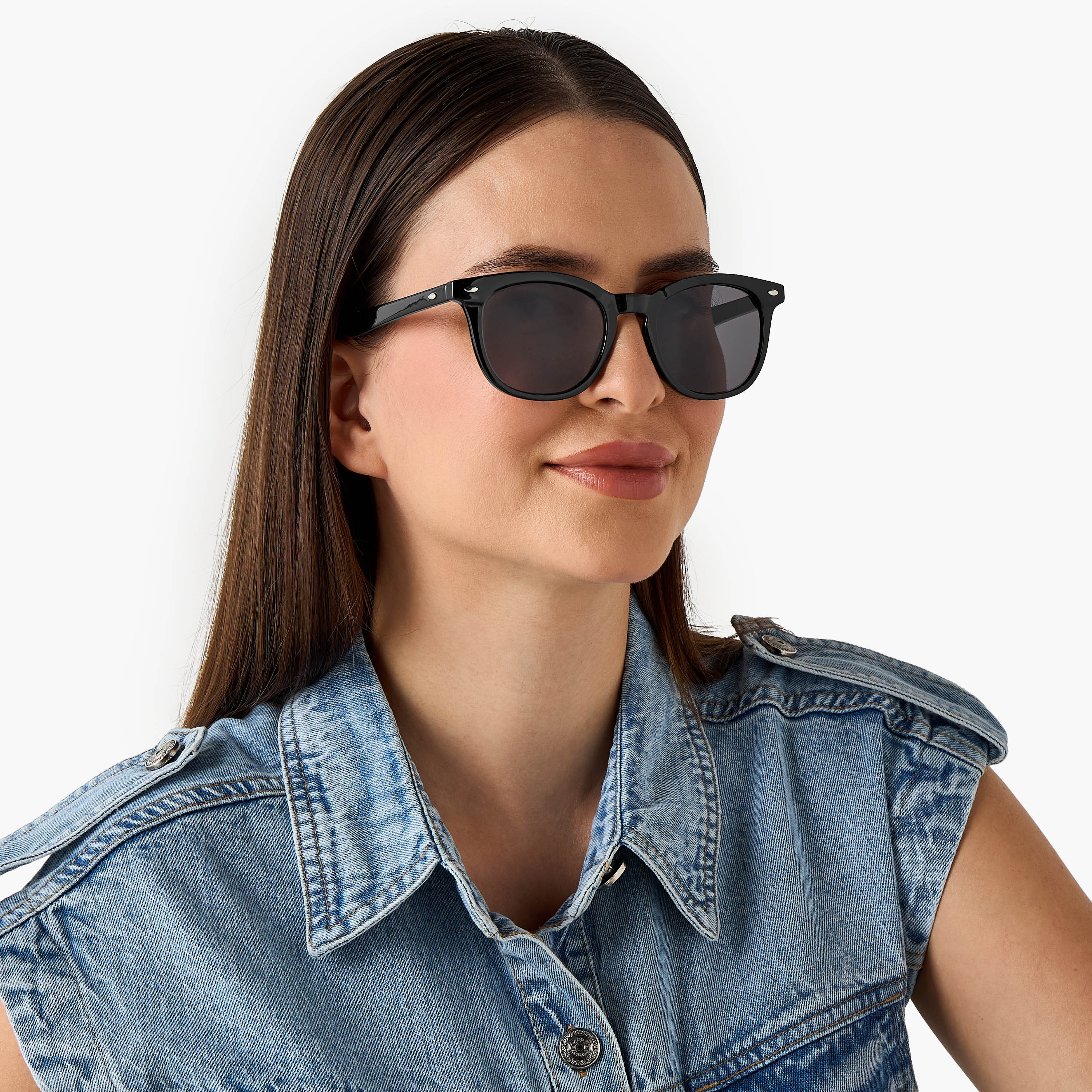 Sunglasses Square UV Protection Black Lens-women-sunglasses-image-2
