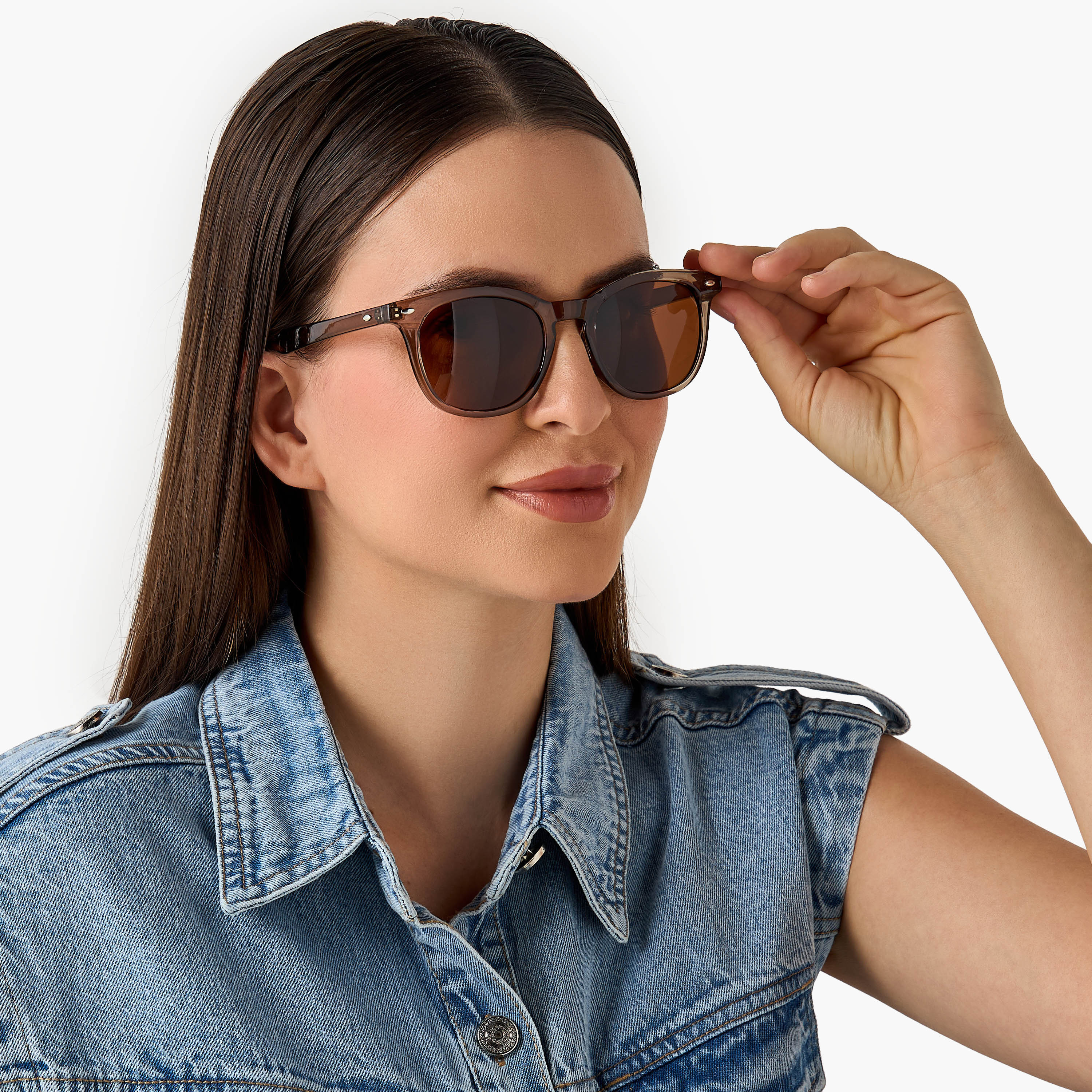 Sunglasses Square UV Protection Brown Lens-women-sunglasses-image-2