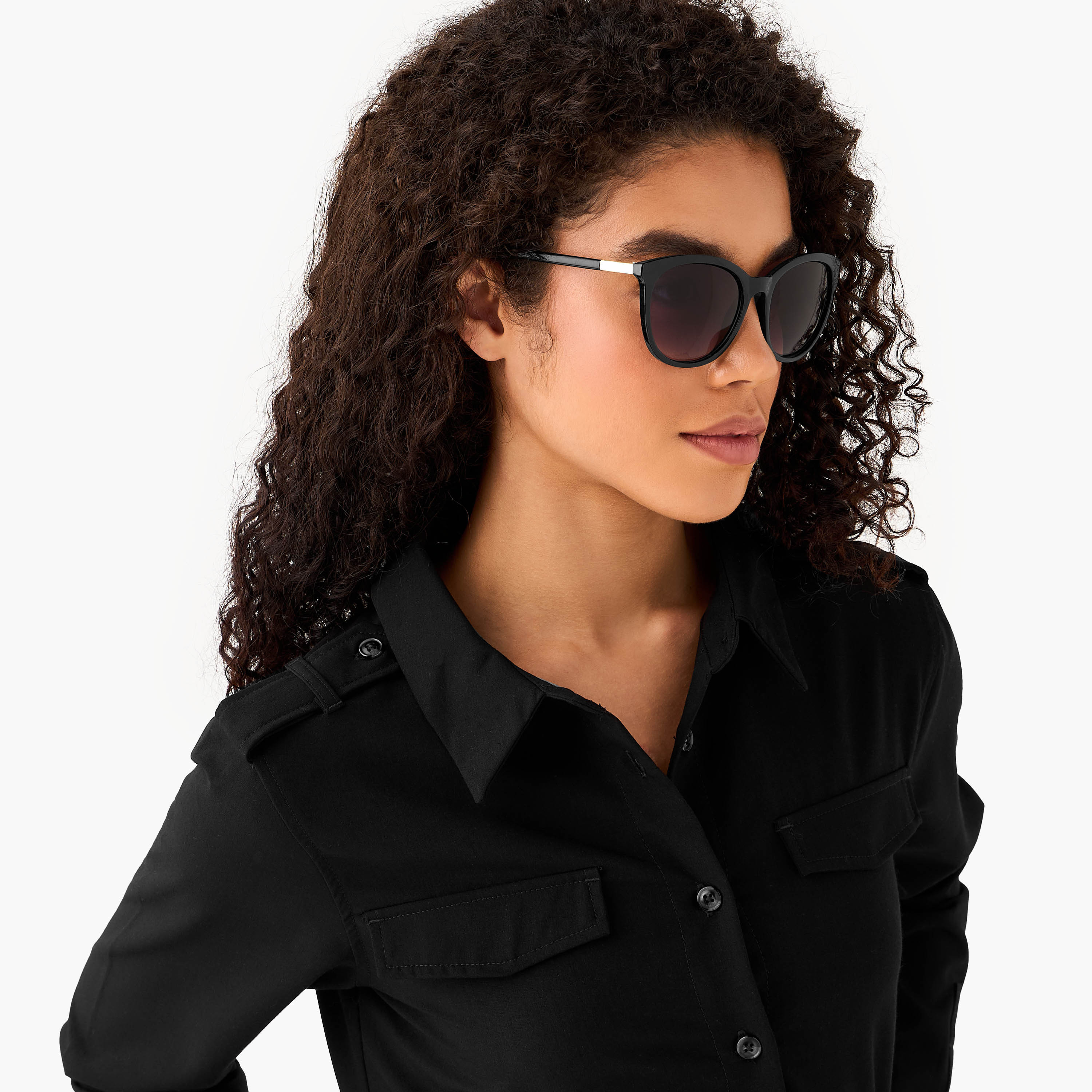 Sunglasses Cateye UV Protection Brown Lens-women-sunglasses-image-2