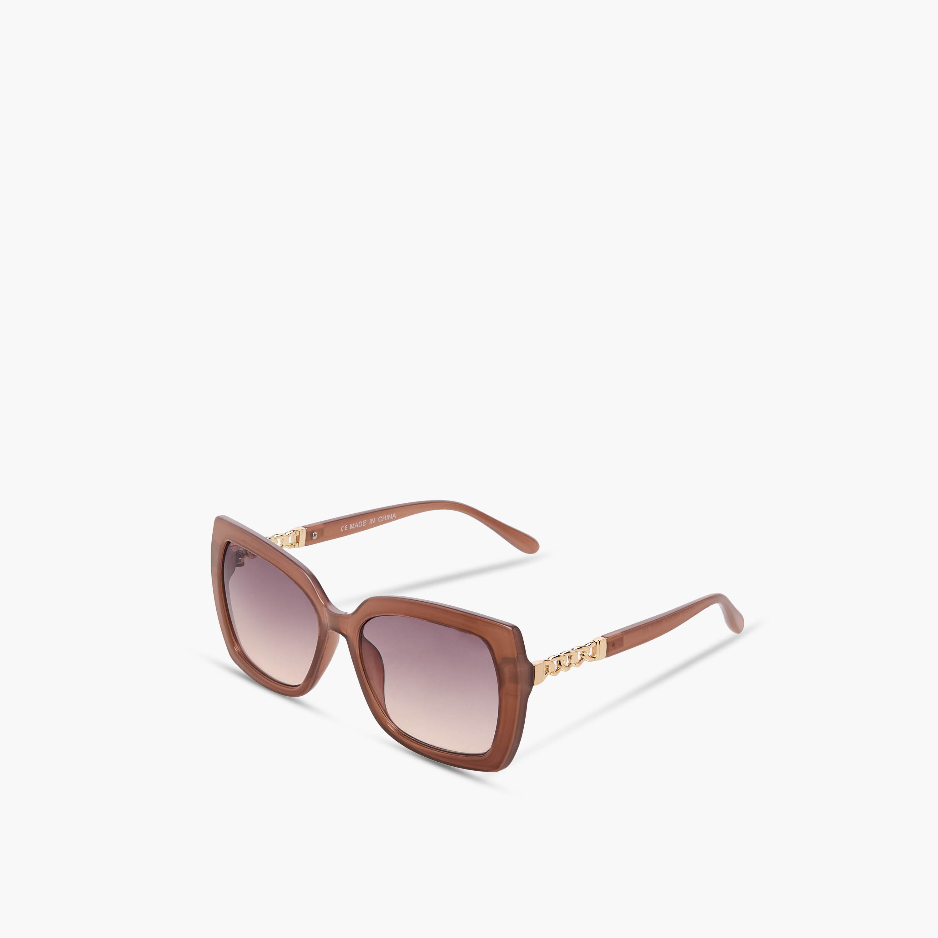 Sunglasses Square UV Protection Brown Lens-women-sunglasses-image-1