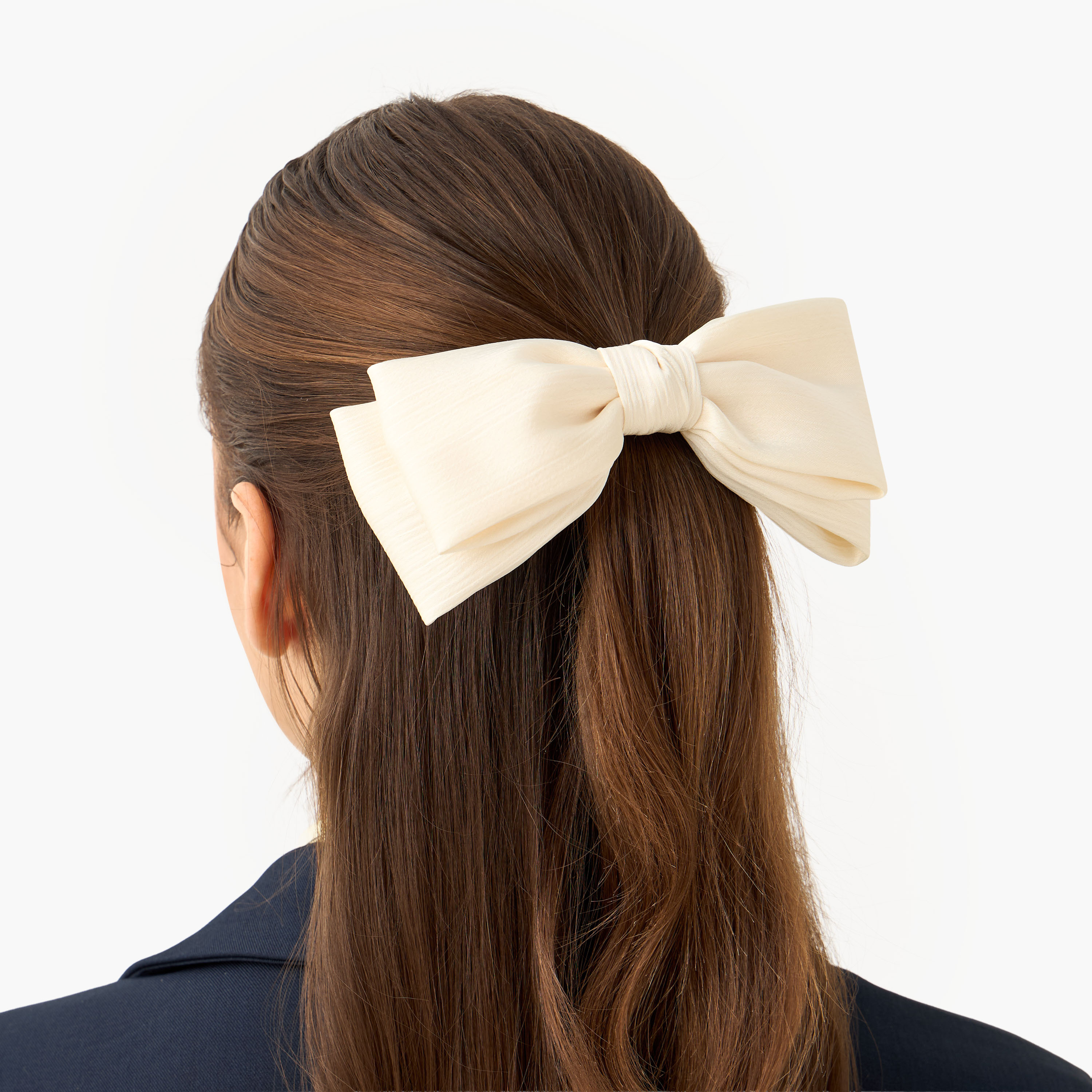 Pack of 2 Bow Barrette Hair Clip with Texture-women-hairaccessories-clips-image-2