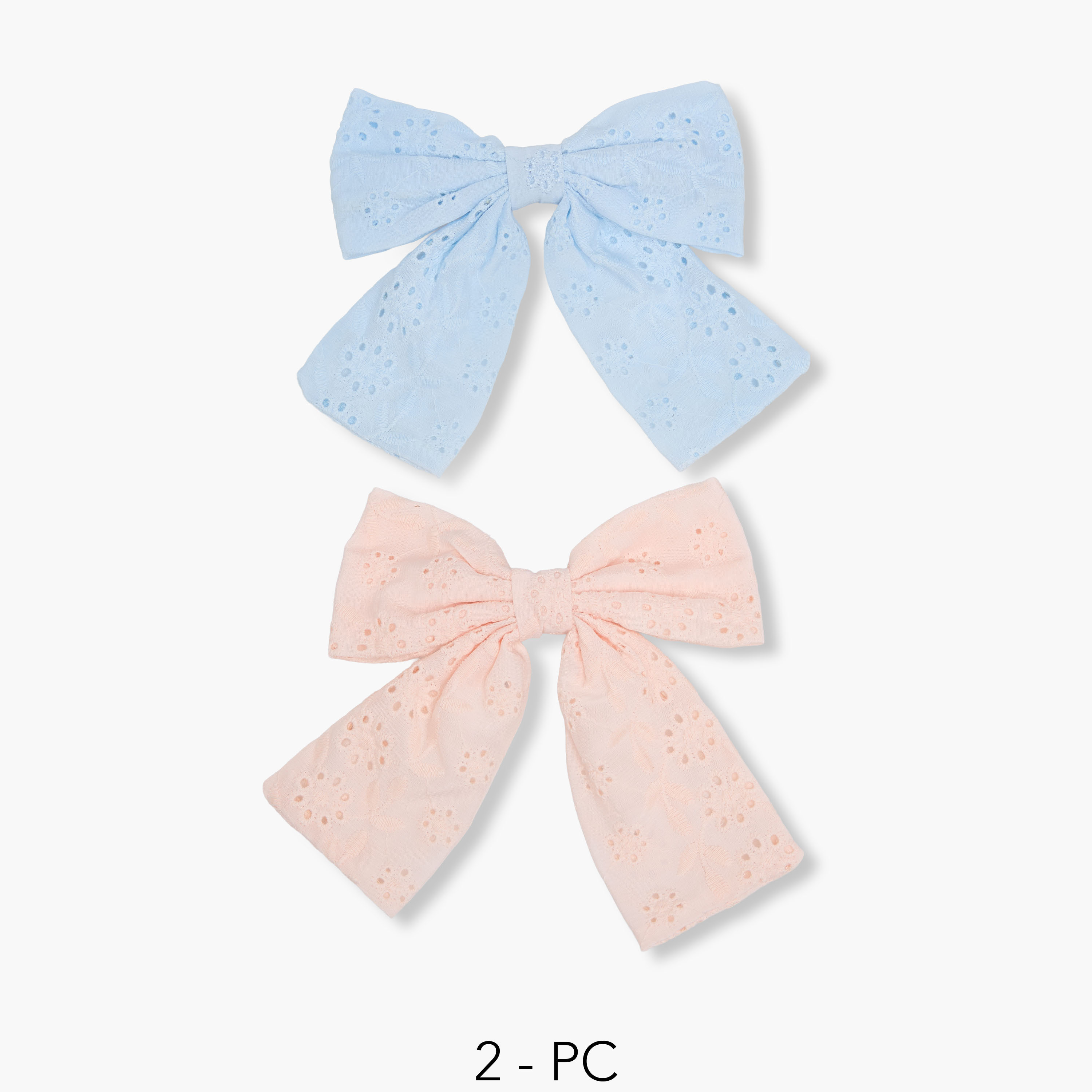 Pack of 2 Schiffli Bow Barrette Hair Clip-women-hairaccessories-clips-image-1