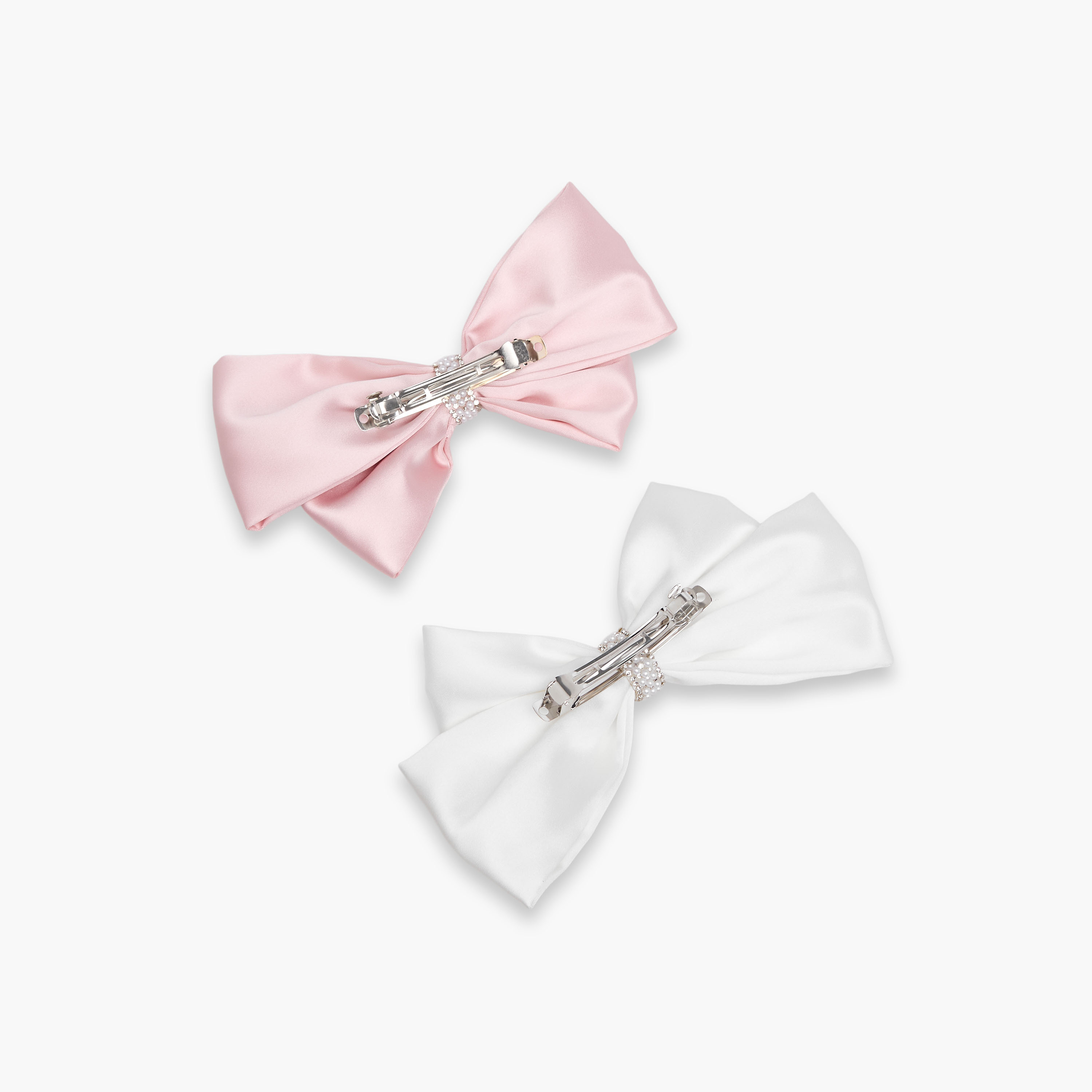 Pack of 2 Bow Barrette Hair Clip with Embellishment-women-hairaccessories-clips-image-4
