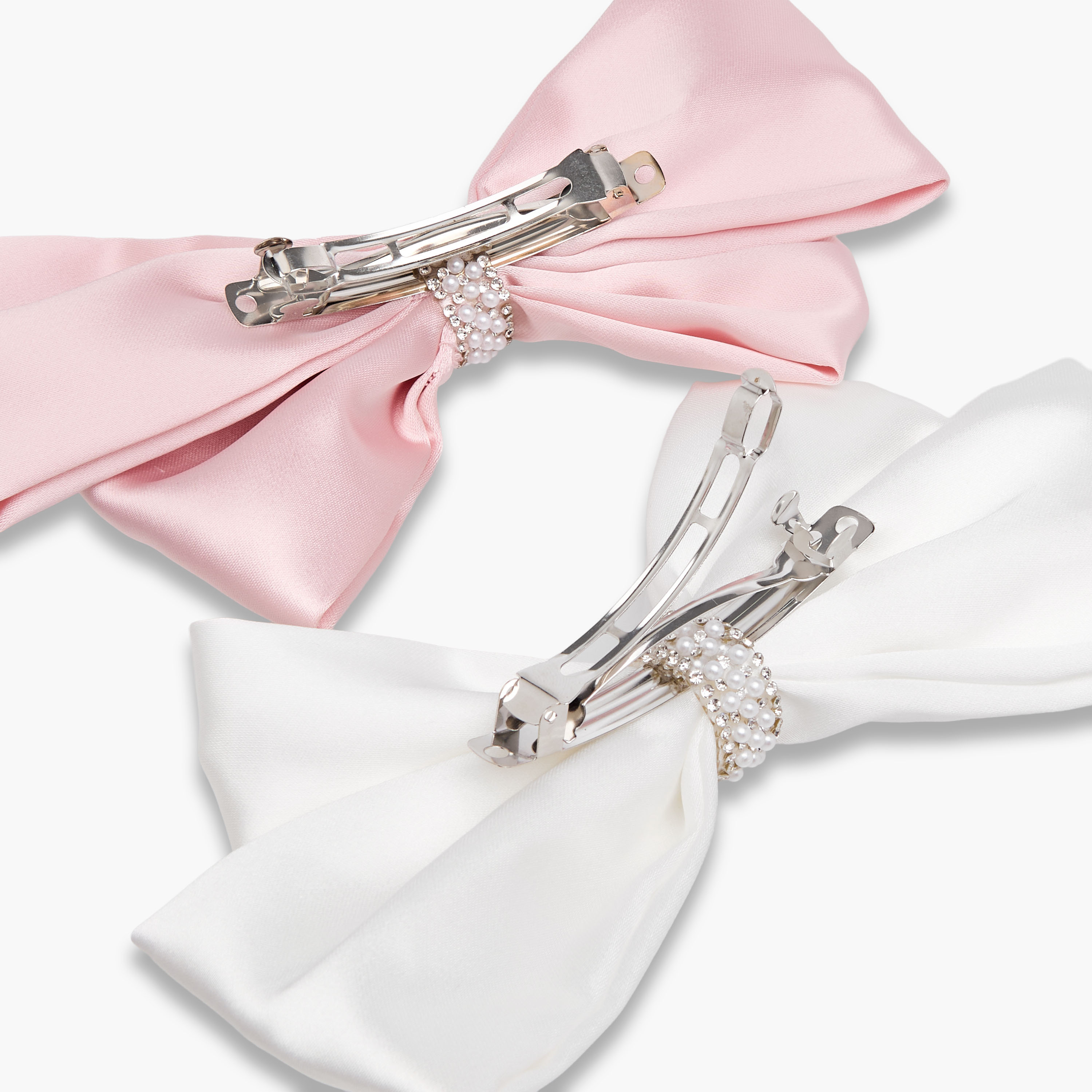 Pack of 2 Bow Barrette Hair Clip with Embellishment-women-hairaccessories-clips-image-5