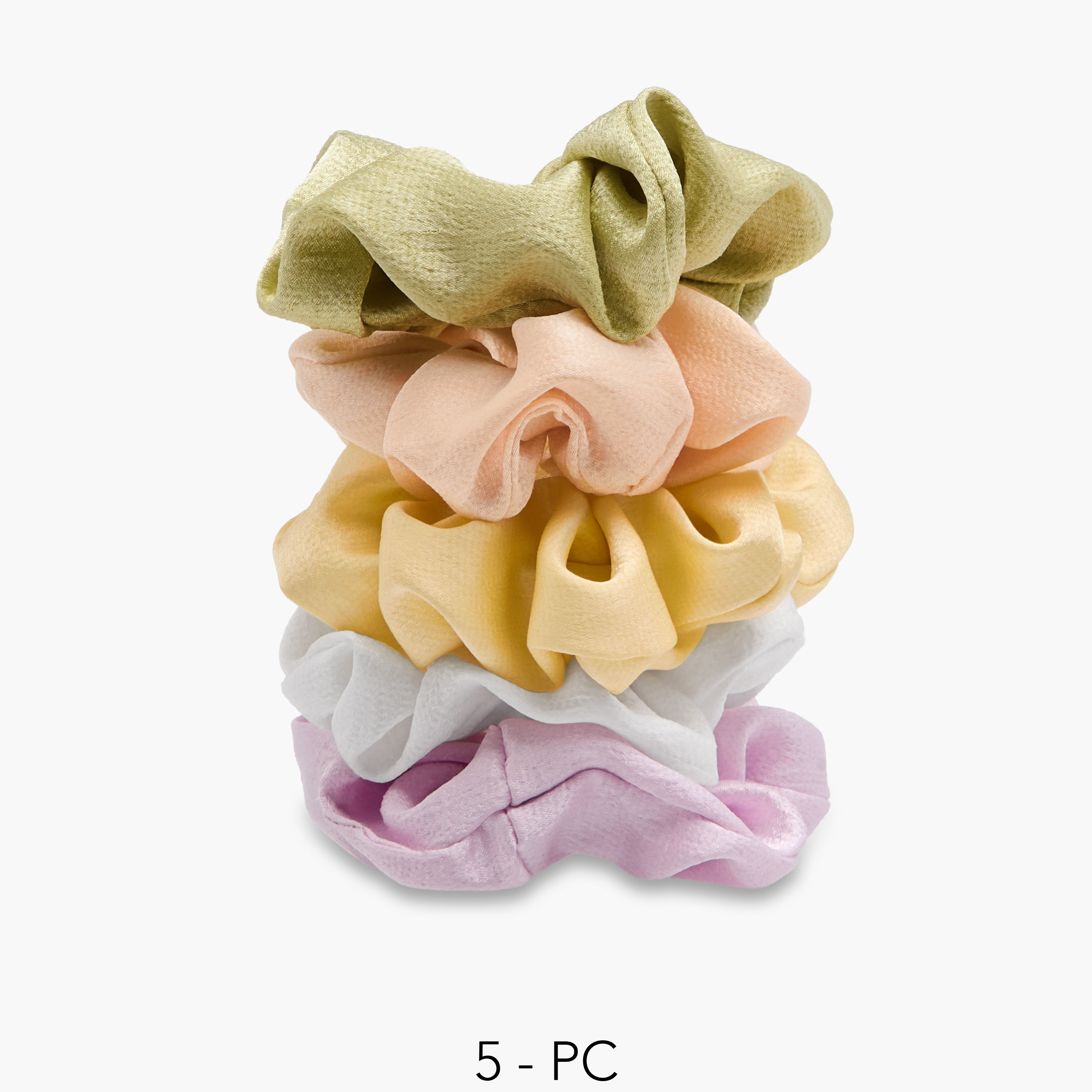 Pack of 5 Satin Hair Scrunchie-women-hairaccessories-scrunchies-image-1