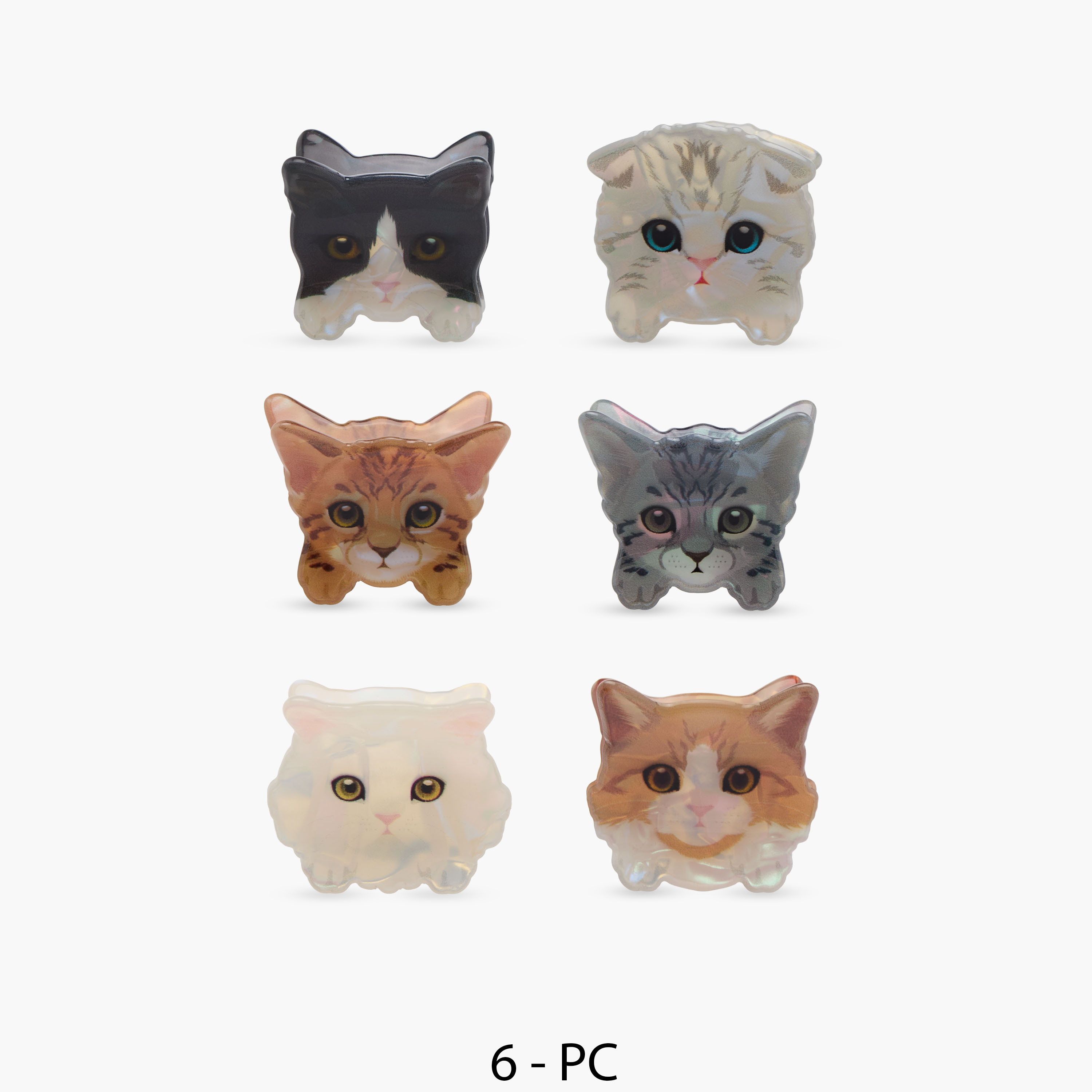 Pack of 6 Cat Hair Clamp-women-hairaccessories-clamps-image-1