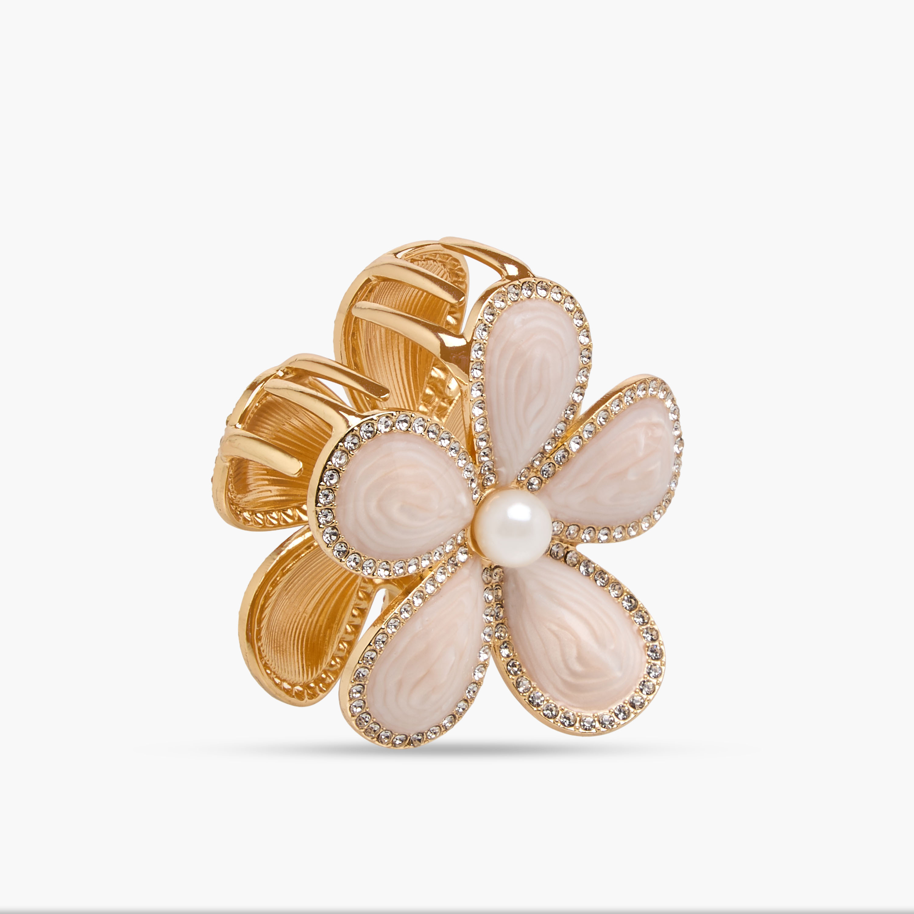 Floral Hair Clamp with Embellishment-women-hairaccessories-clamps-image-3