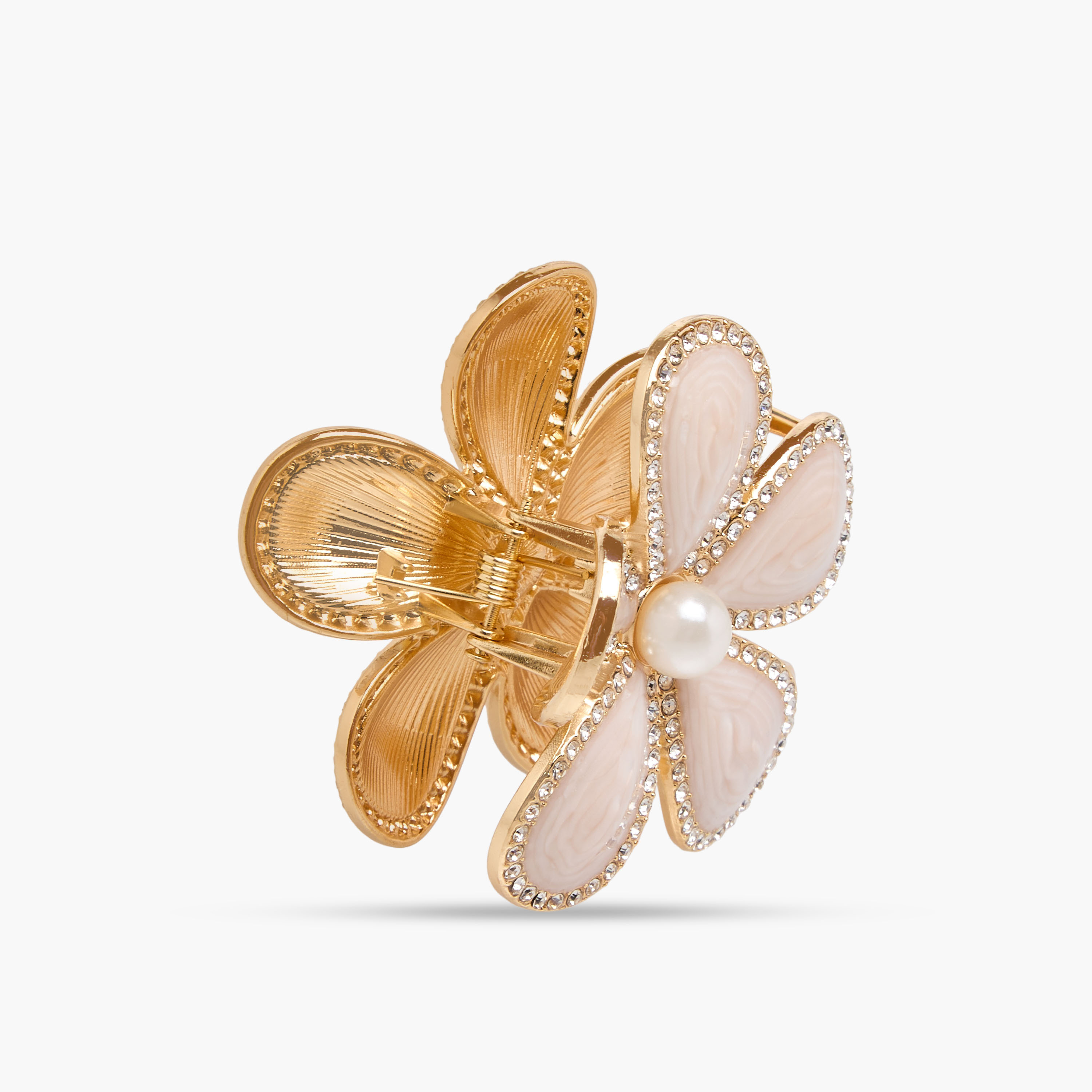 Floral Hair Clamp with Embellishment-women-hairaccessories-clamps-image-4