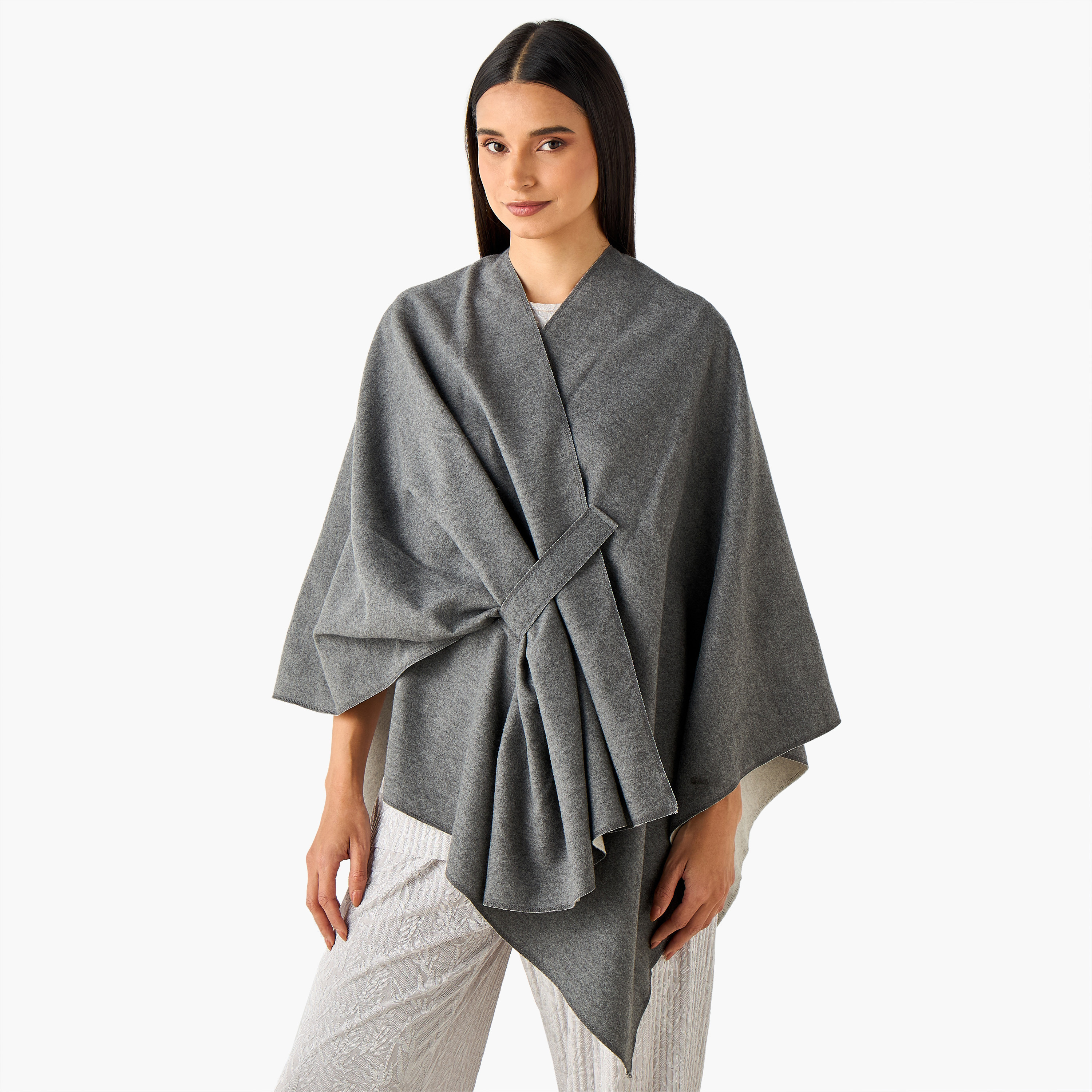 Reversible Cape Multicolour-women-winterwear-scarves-image-1