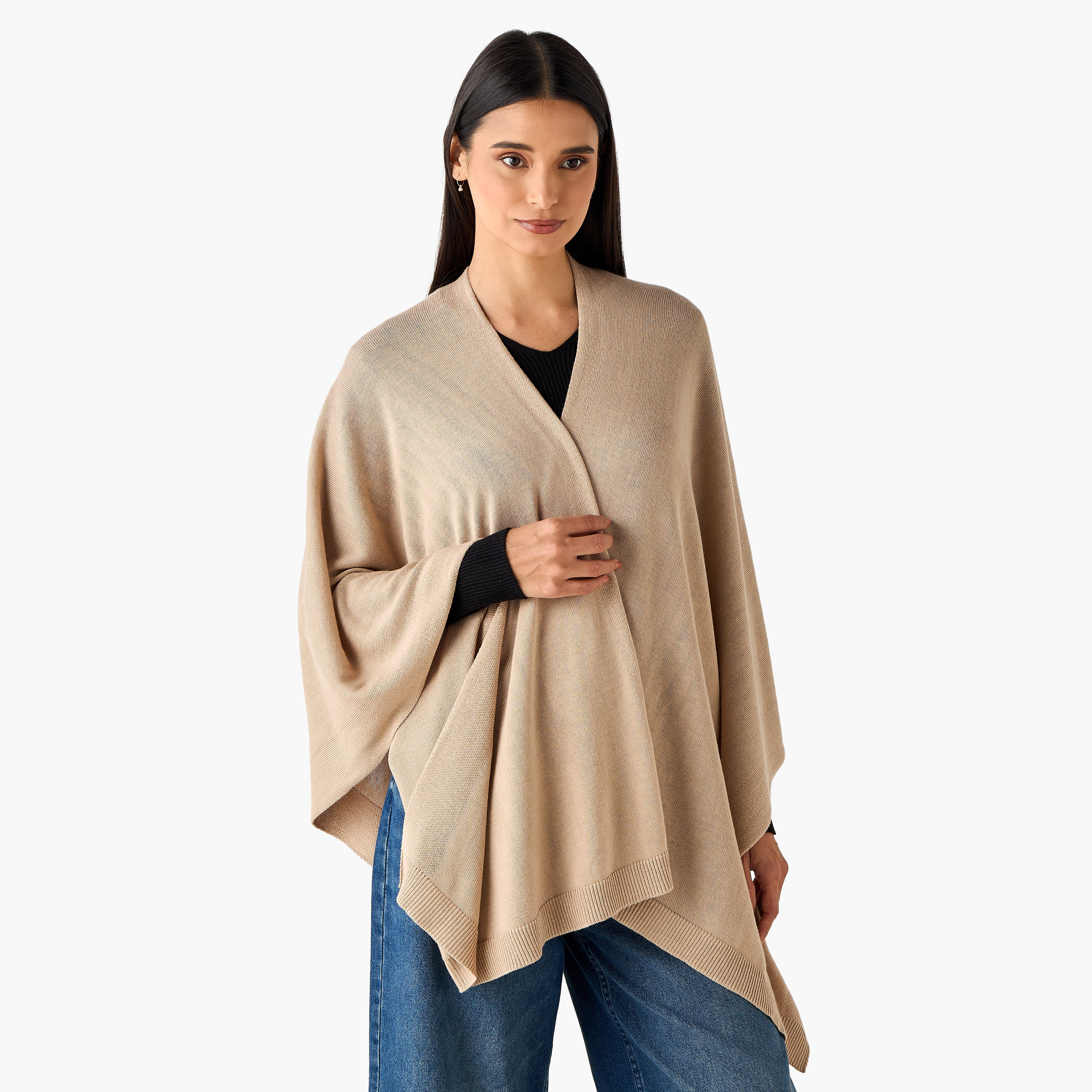 Cape Scarf Plain-women-winterwear-scarves-image-1