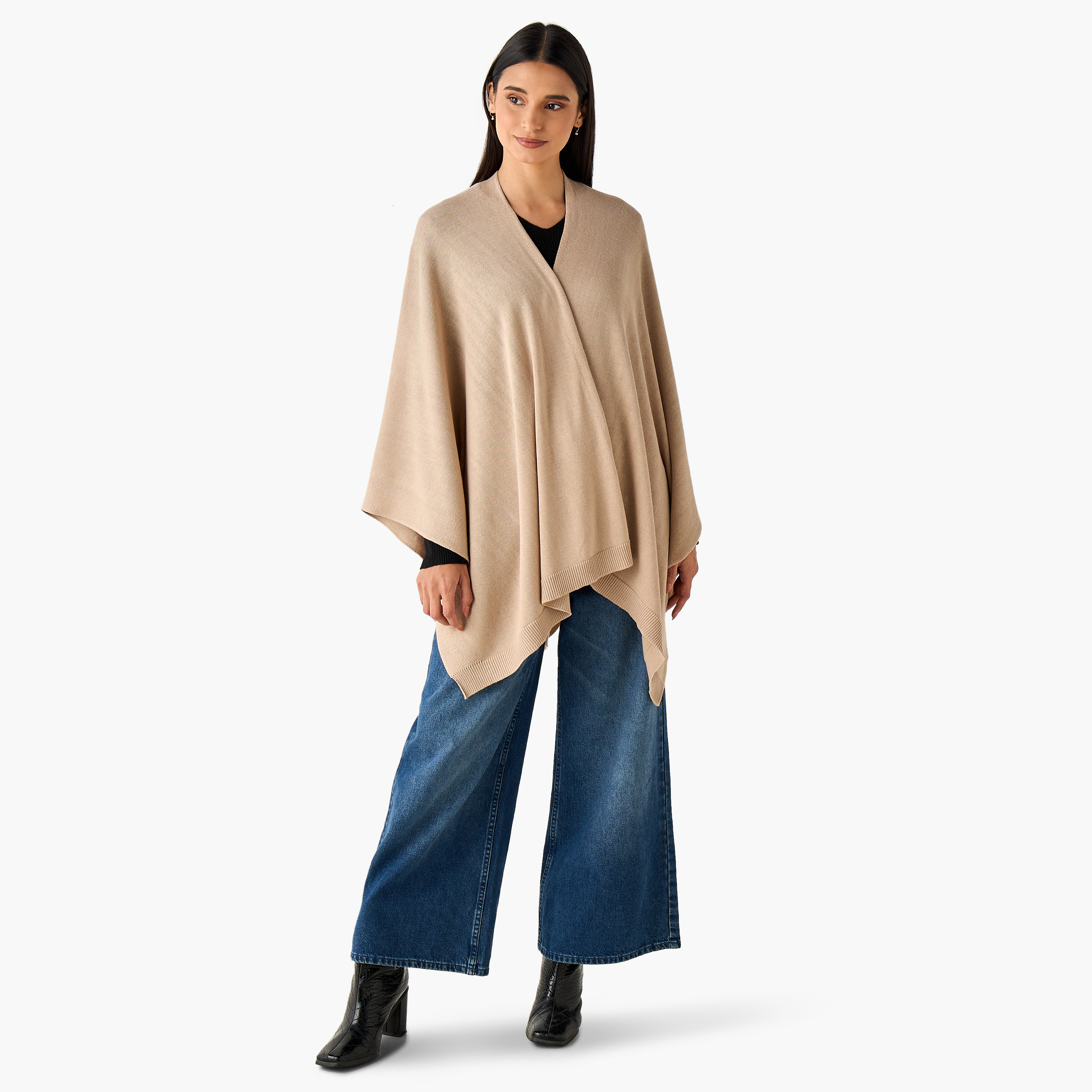 Cape Scarf Plain-women-winterwear-scarves-image-2