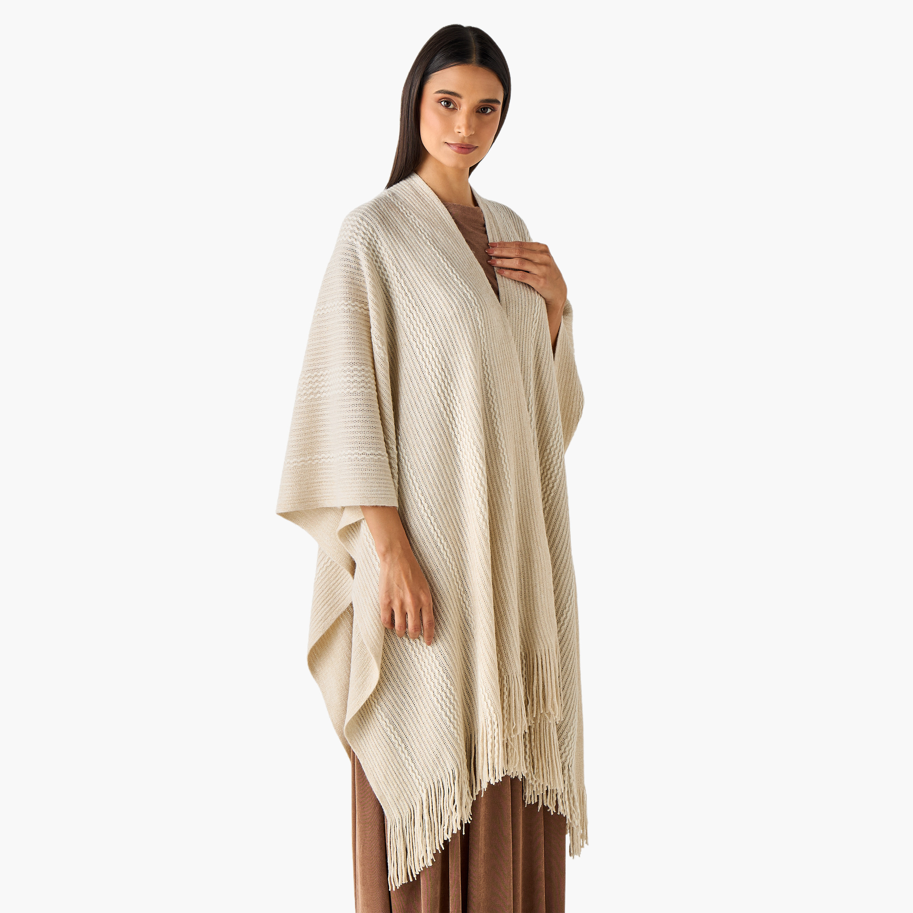 Cape Acrylic Lurex Knit Texture-women-winterwear-scarves-image-1
