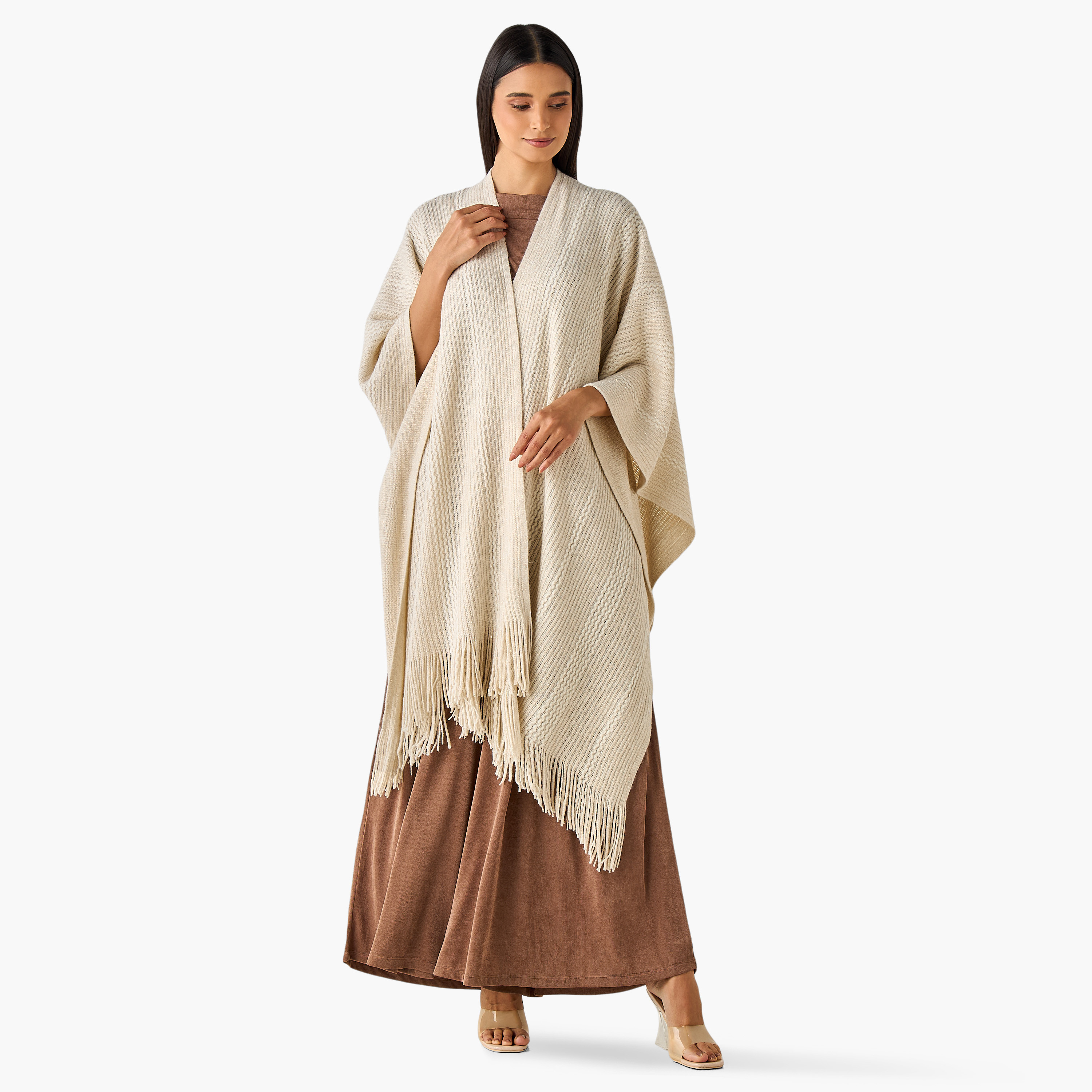 Cape Acrylic Lurex Knit Texture-women-winterwear-scarves-image-2