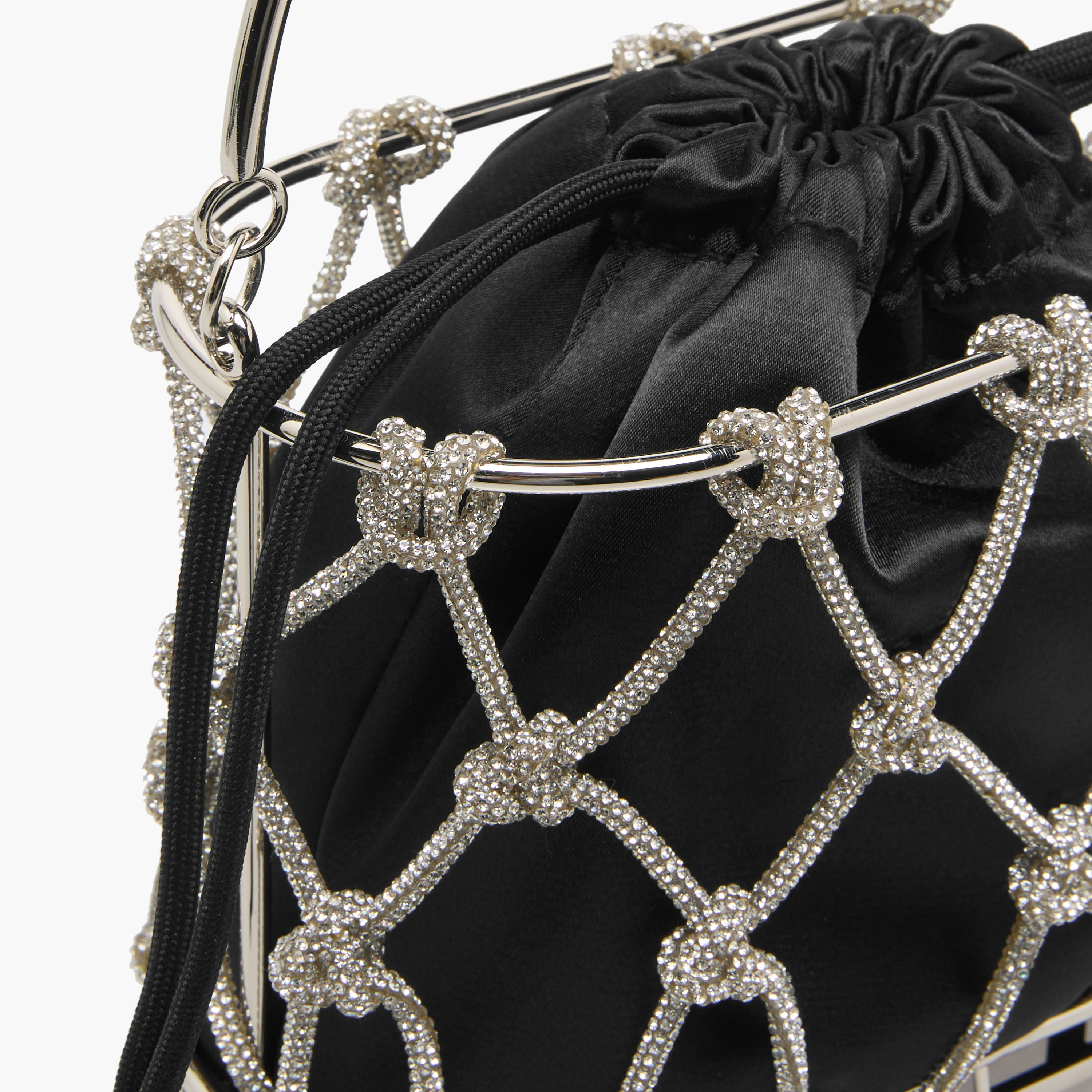 Crystal Embellished Bucket Bag with Drawstring Closure-women-bagsandwallets-handbags-image-5