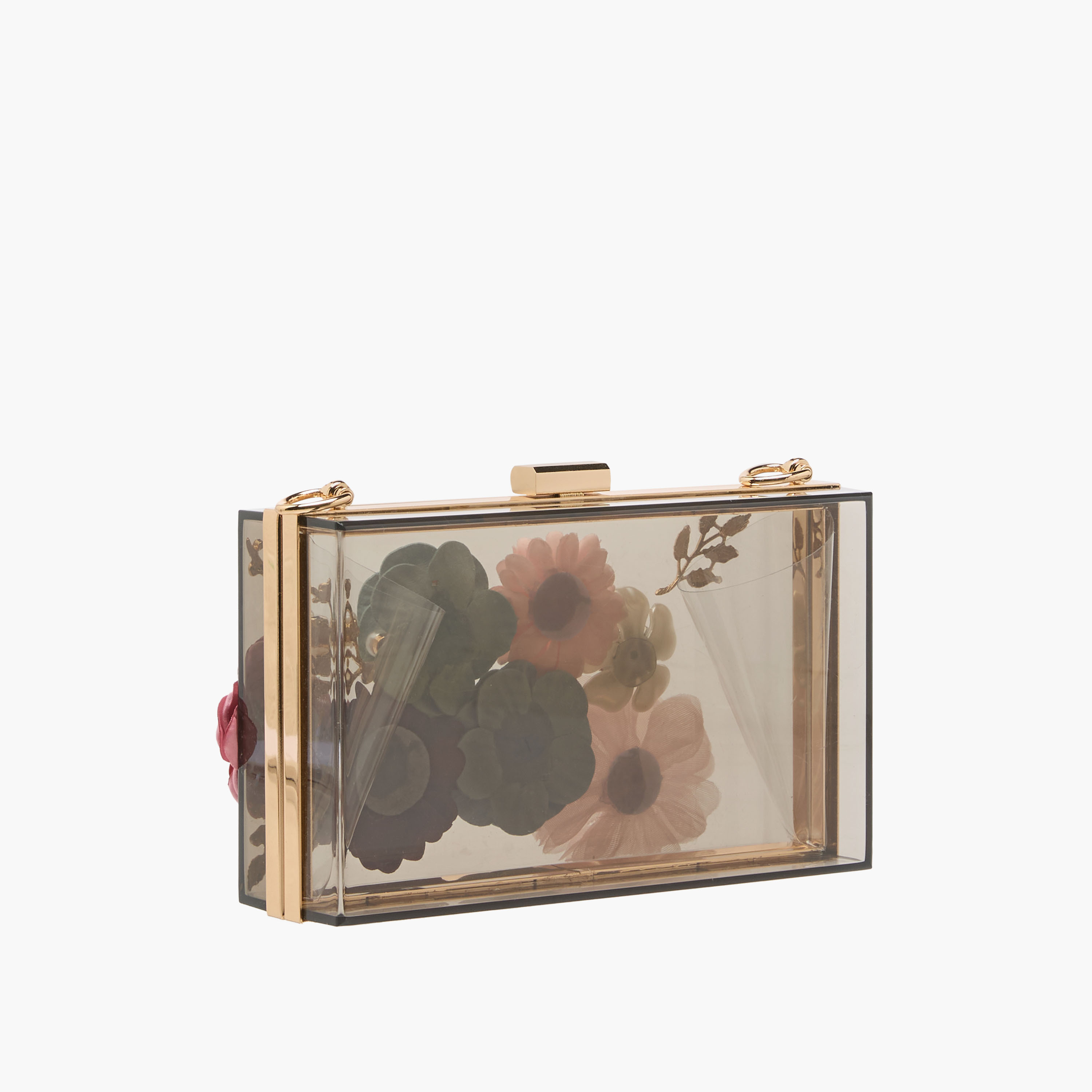 شنطة كلاتش بزينة زهور وحزام سلسلة قابل للفصل-women-bagsandwallets-handbags-image-5