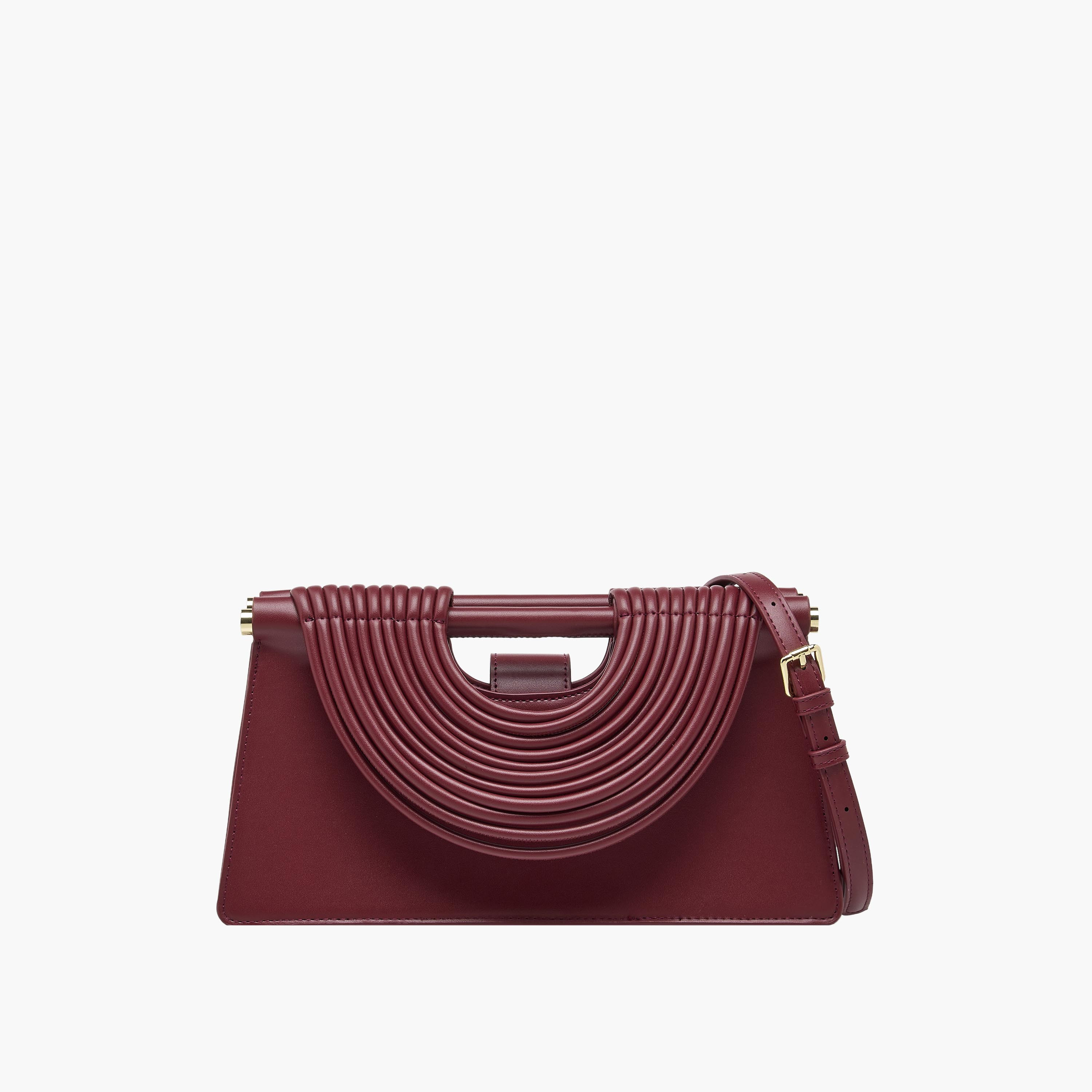 Textured Handle Clutch with Detachable Strap-women-bagsandwallets-handbags-image-1