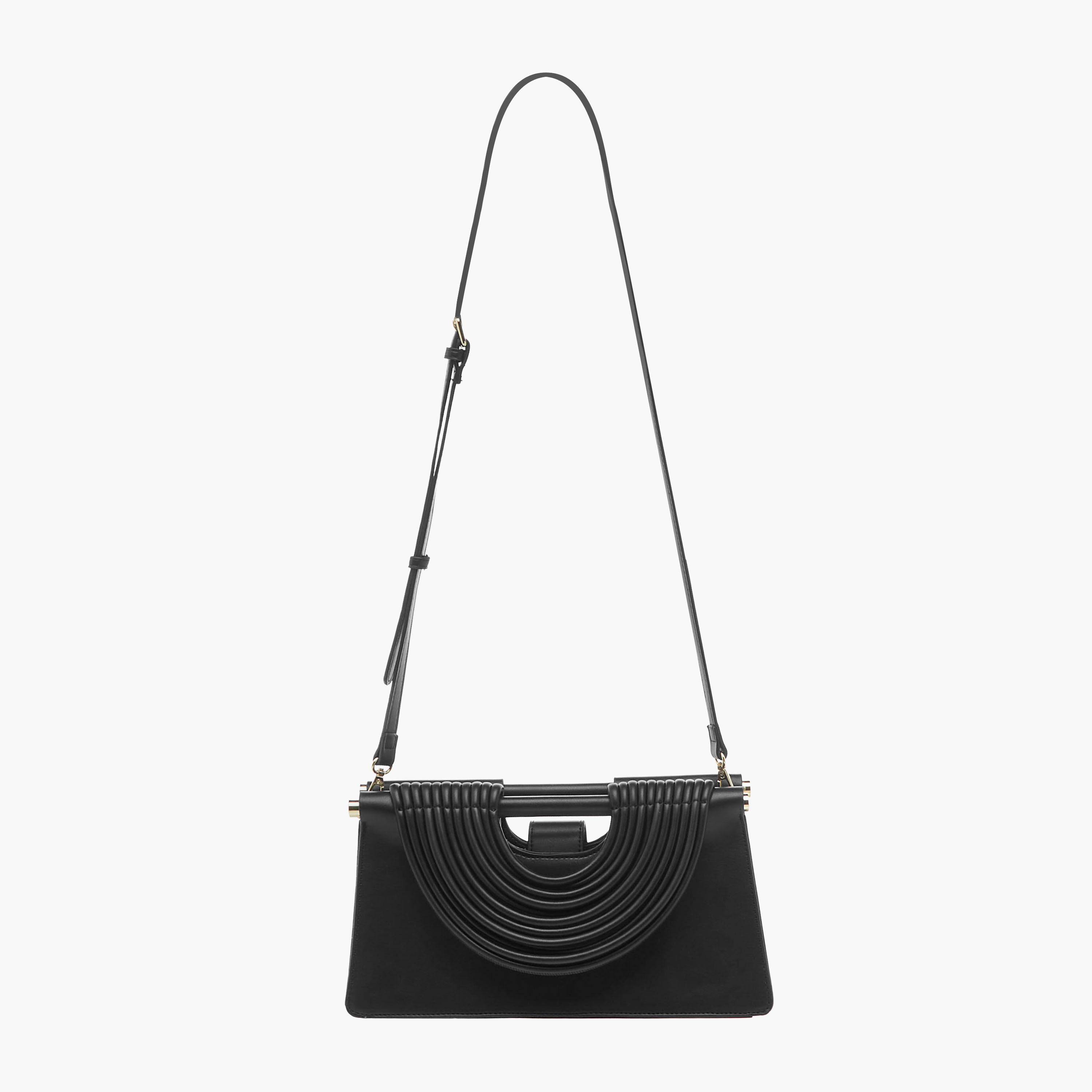 Textured Handle Clutch with Detachable Strap-women-bagsandwallets-handbags-image-3