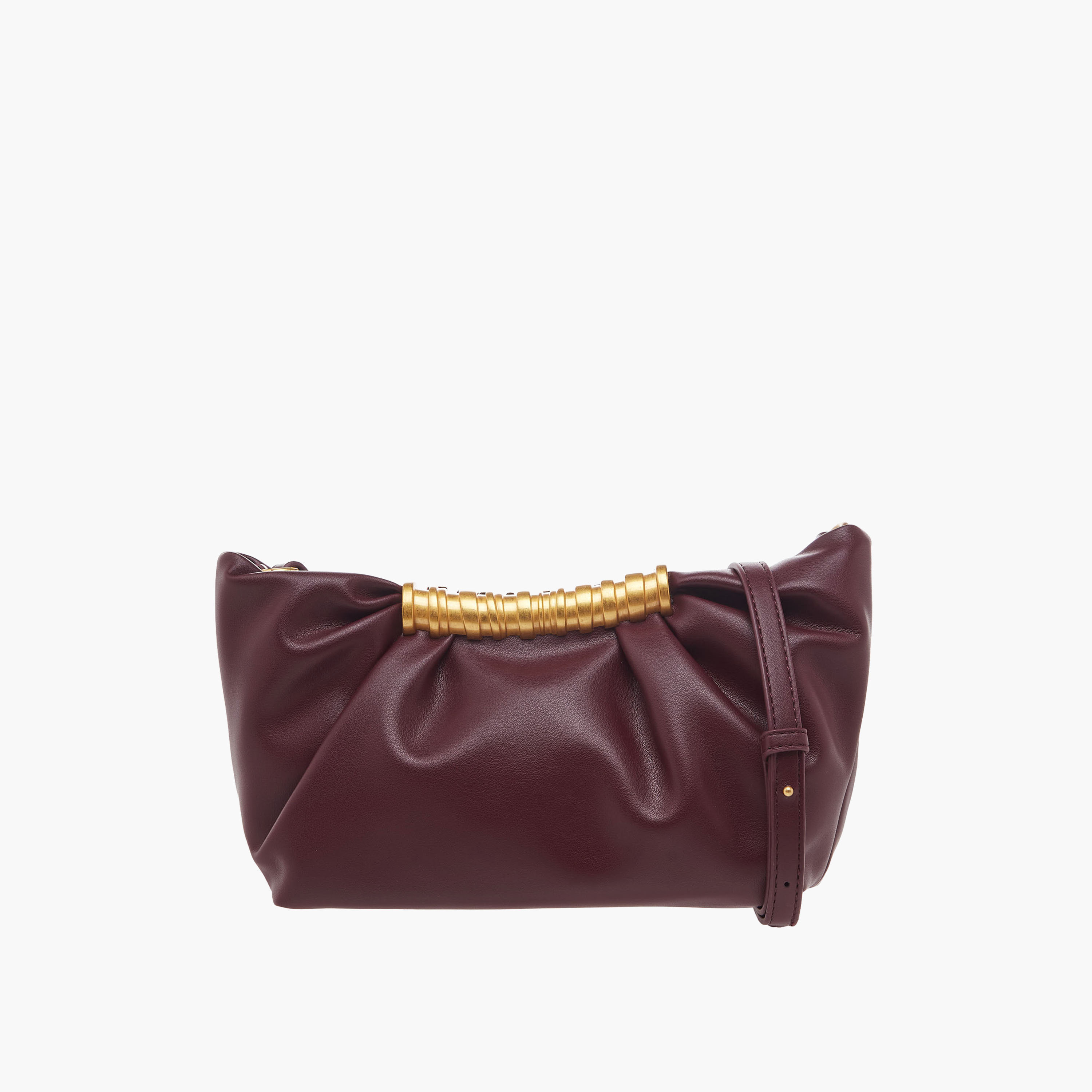 Ruched Crossbody Bag with Adjustable Strap-women-bagsandwallets-handbags-image-1
