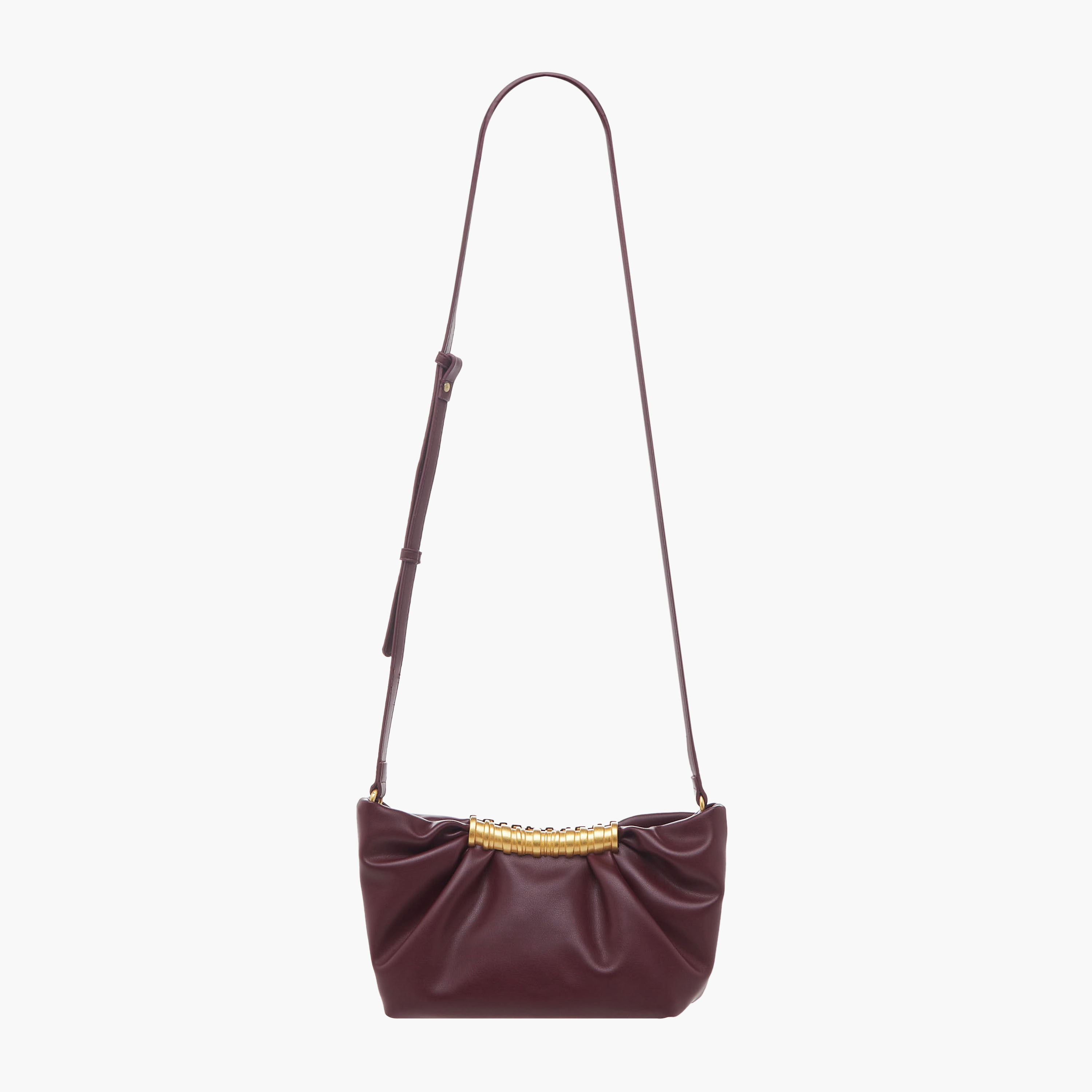 Ruched Crossbody Bag with Adjustable Strap-women-bagsandwallets-handbags-image-3