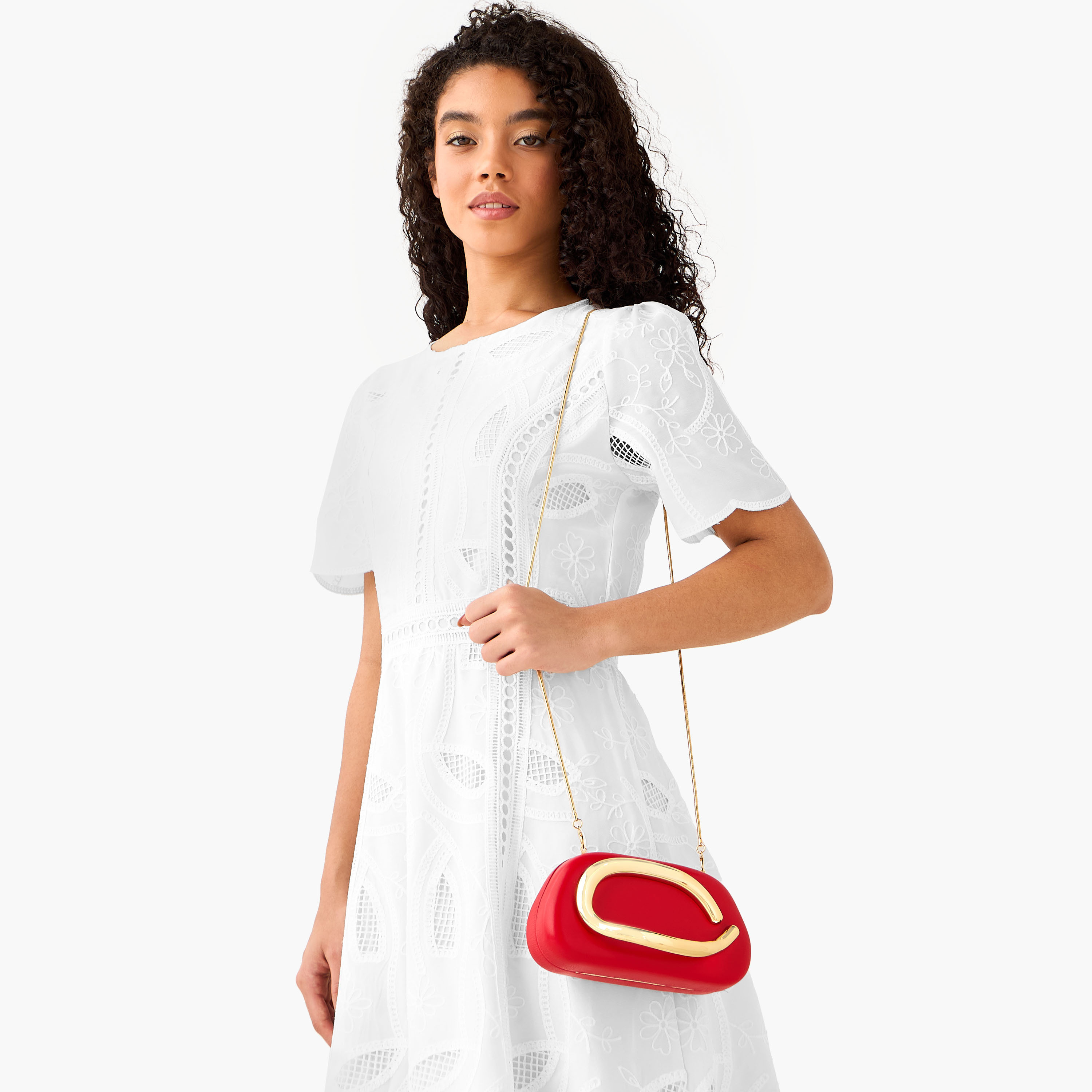 شنطة كلاتش بزينة معدنية وحزام سلسلة قابل للفصل-women-bagsandwallets-handbags-image-2