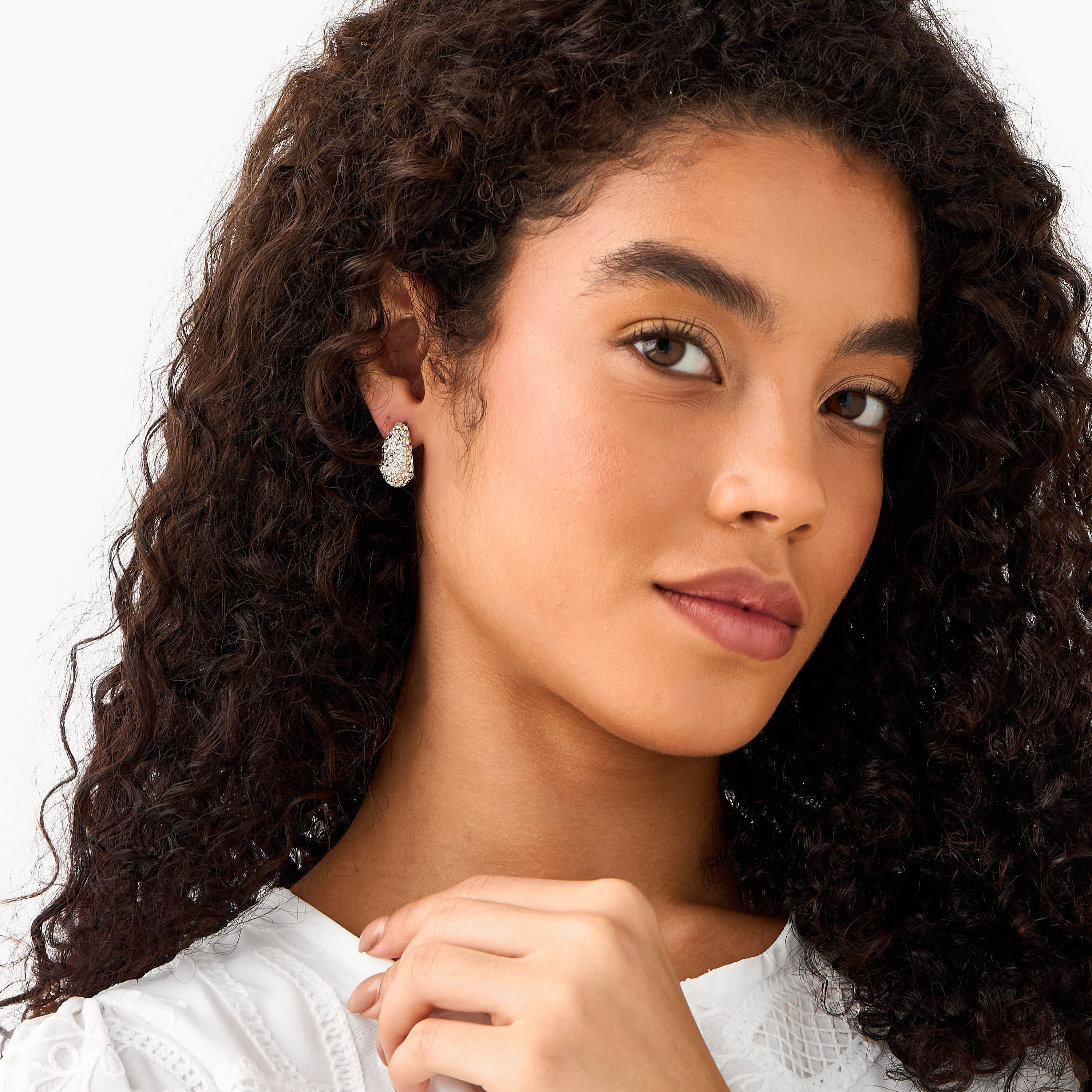 Pack of 2 Metallic Embellished Earrings with Pushback Closure-women-watchesandjewellery-jewellery-earrings-image-2