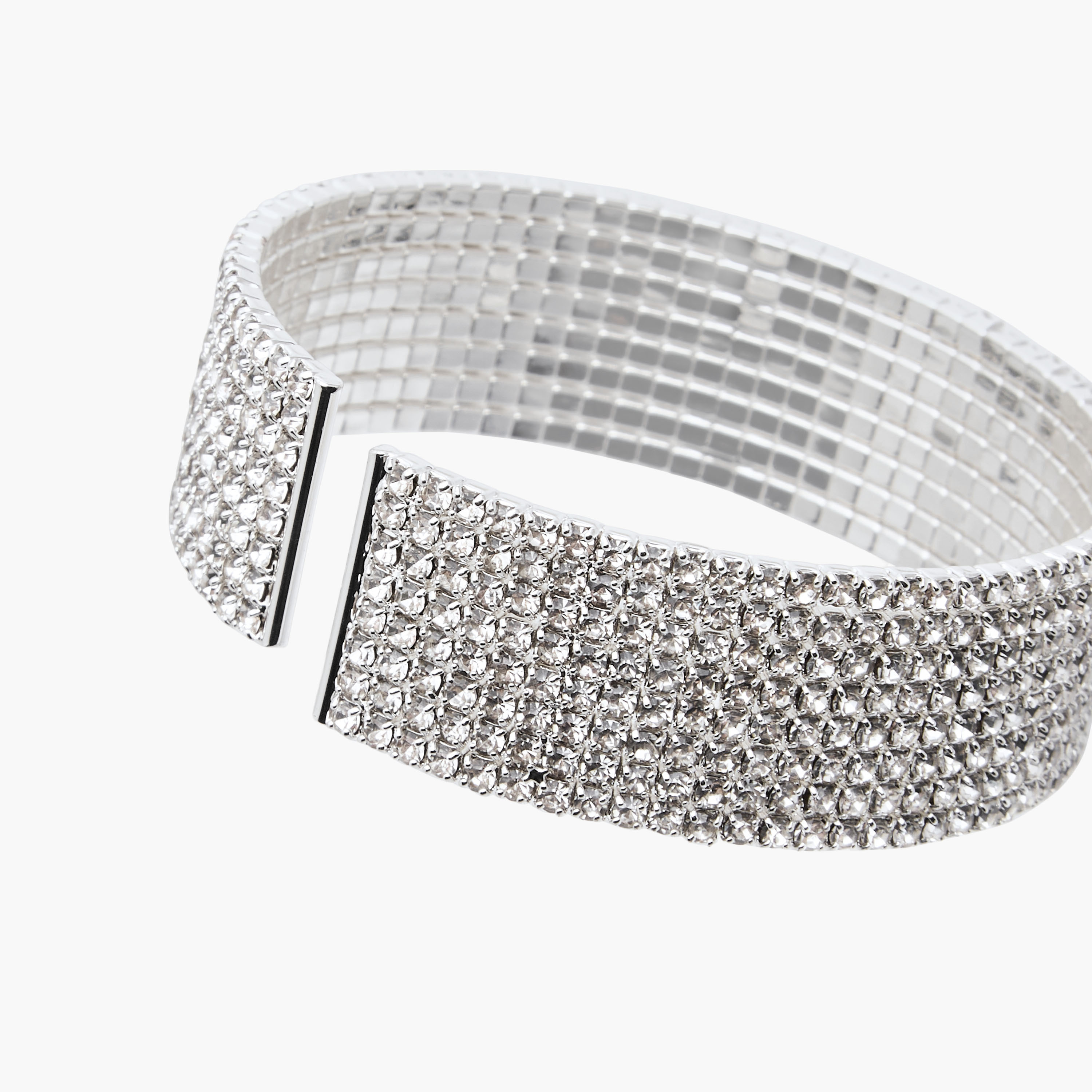 Metallic Diamante Embellished Cuff Bracelet-women-watchesandjewellery-jewellery-banglesandbracelets-image-5