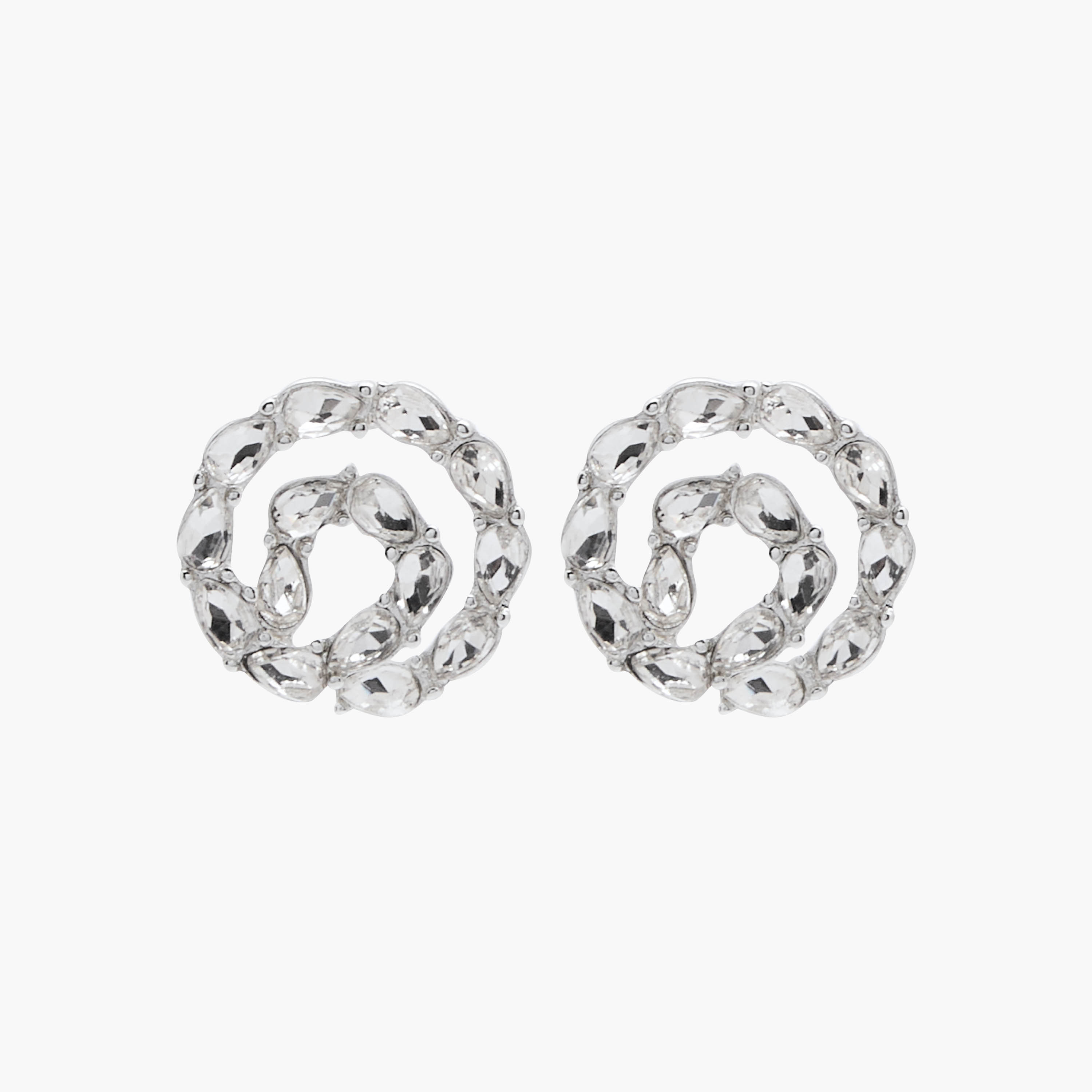 Metallic Embellished Stud Earrings with Pushback Closure-women-watchesandjewellery-jewellery-earrings-image-1
