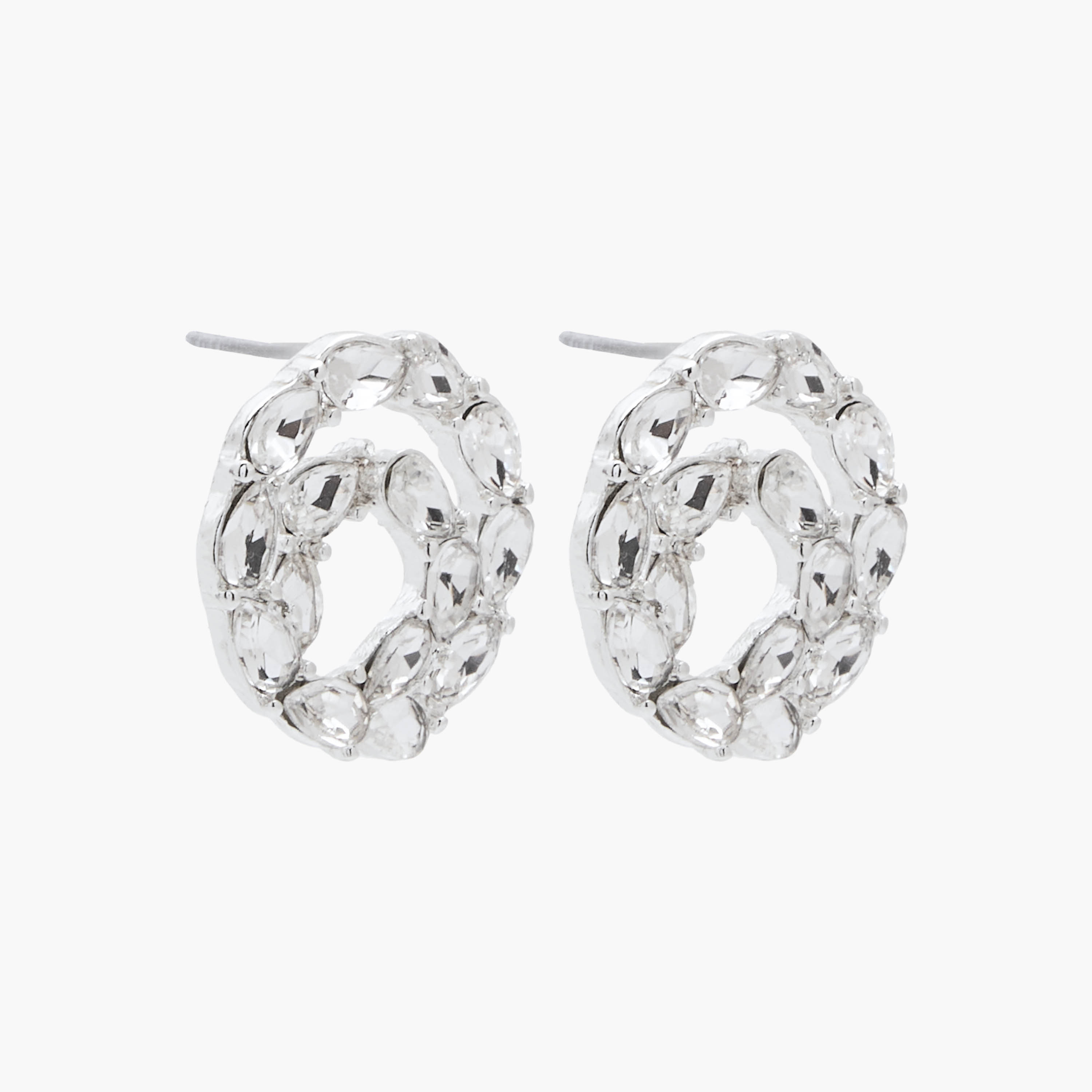 Metallic Embellished Stud Earrings with Pushback Closure-women-watchesandjewellery-jewellery-earrings-image-3